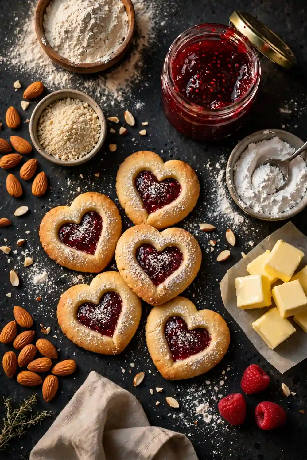 Linzer christmas cookies