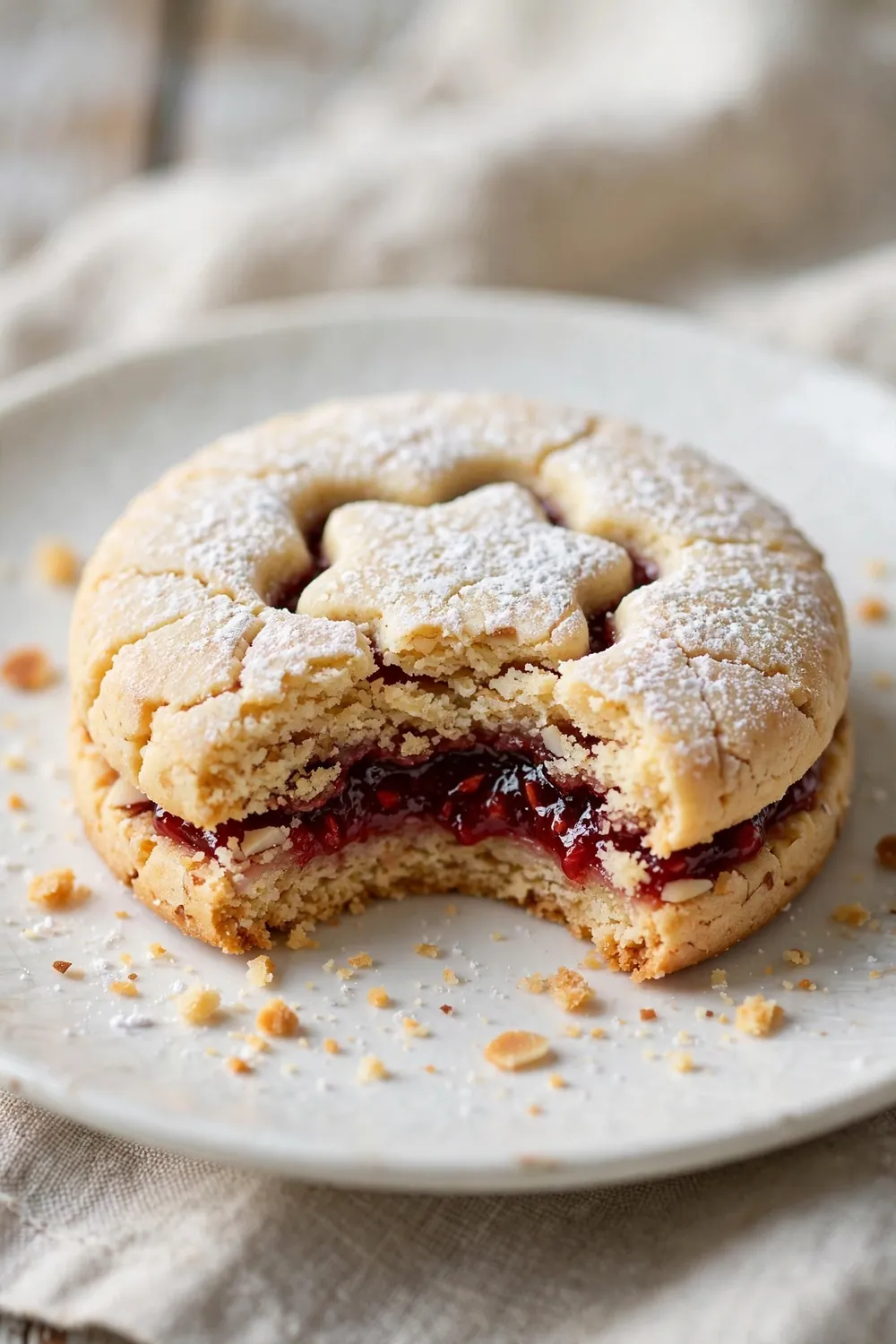 Linzer christmas cookies
