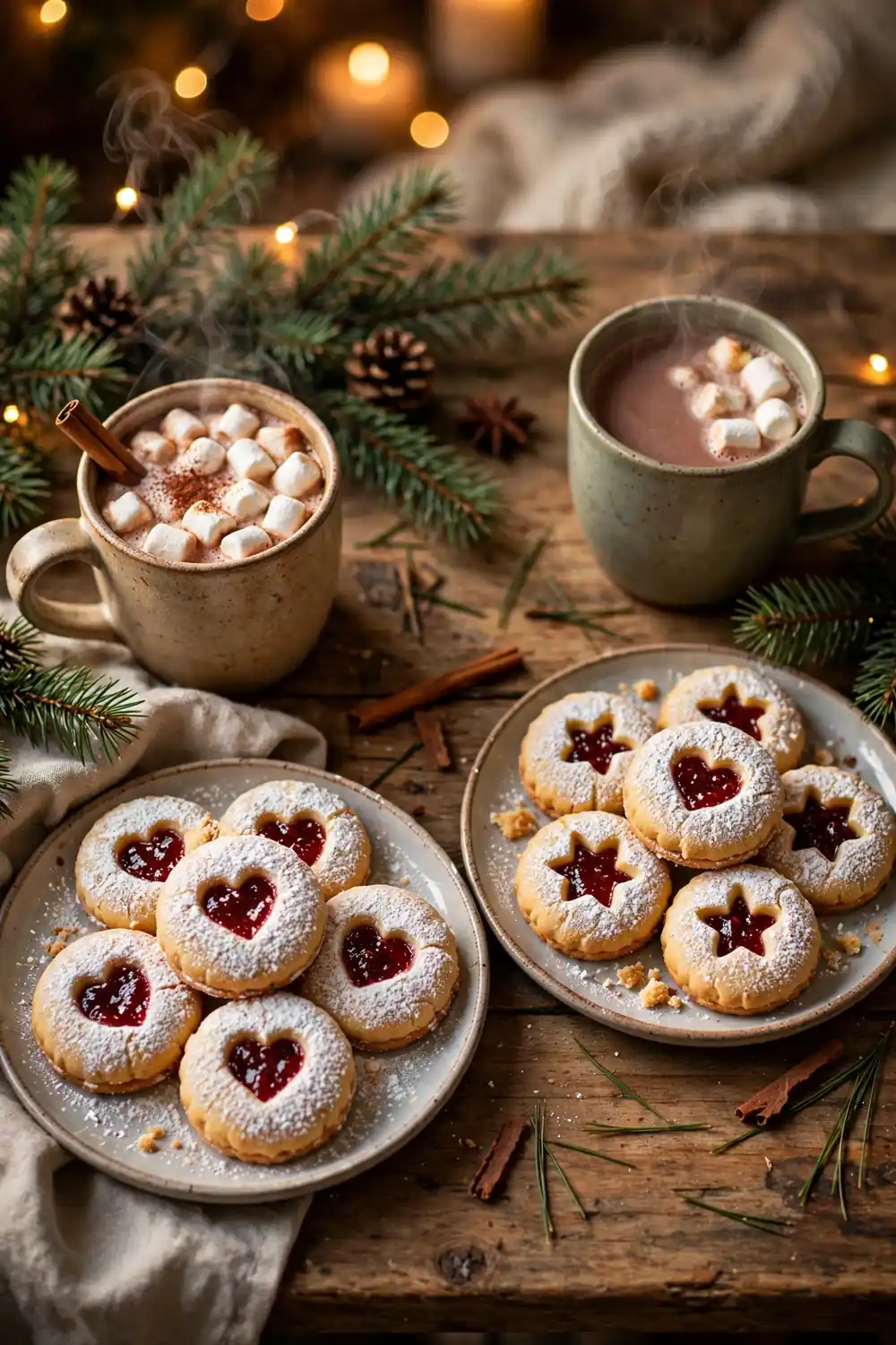 Linzer christmas cookies