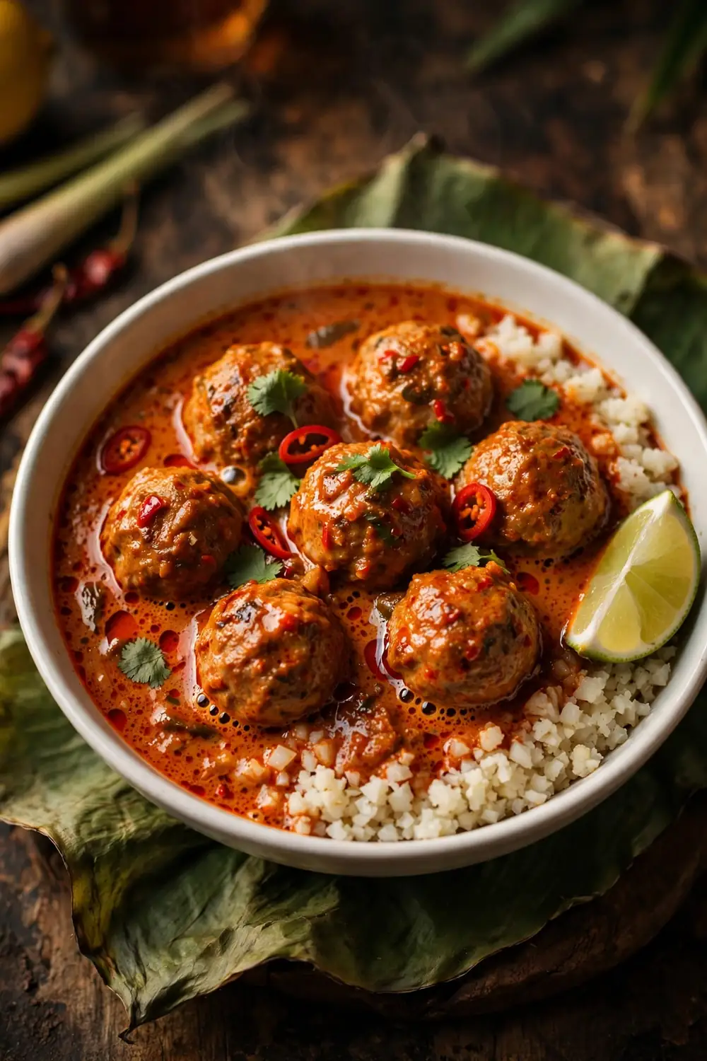 Low carb turkey meatball bowls