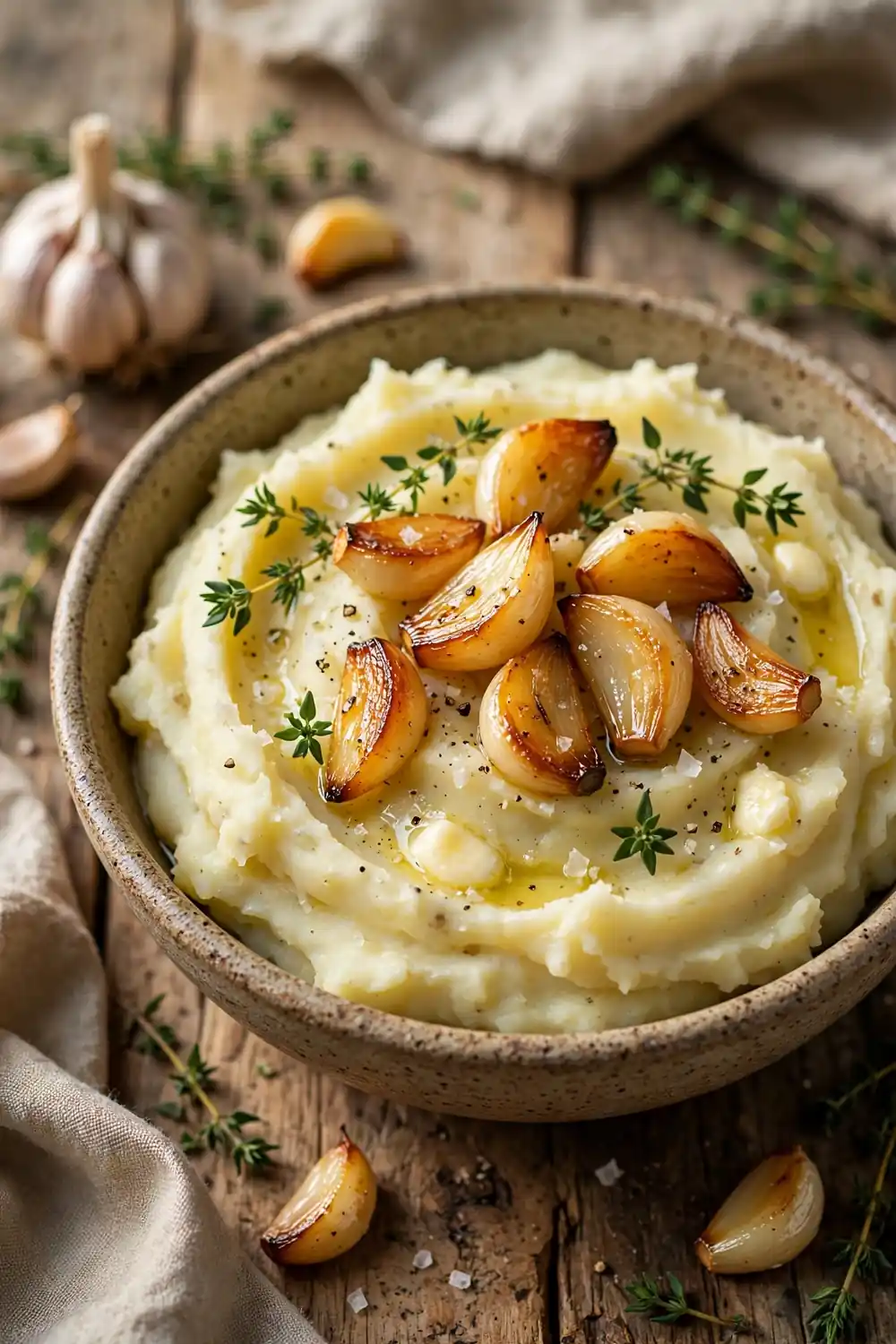 Mashed potatoes with gravy