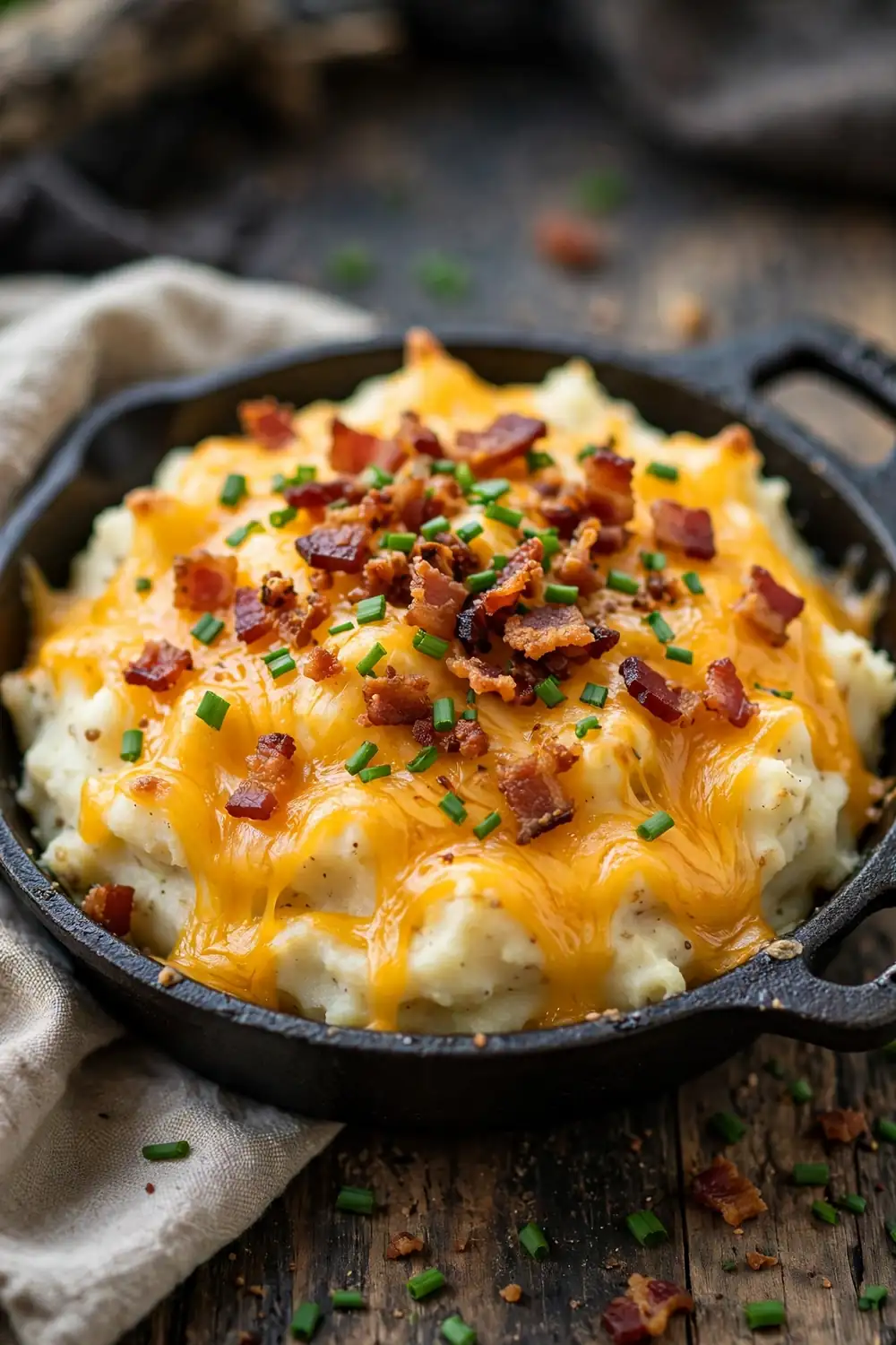 Mashed potatoes with gravy