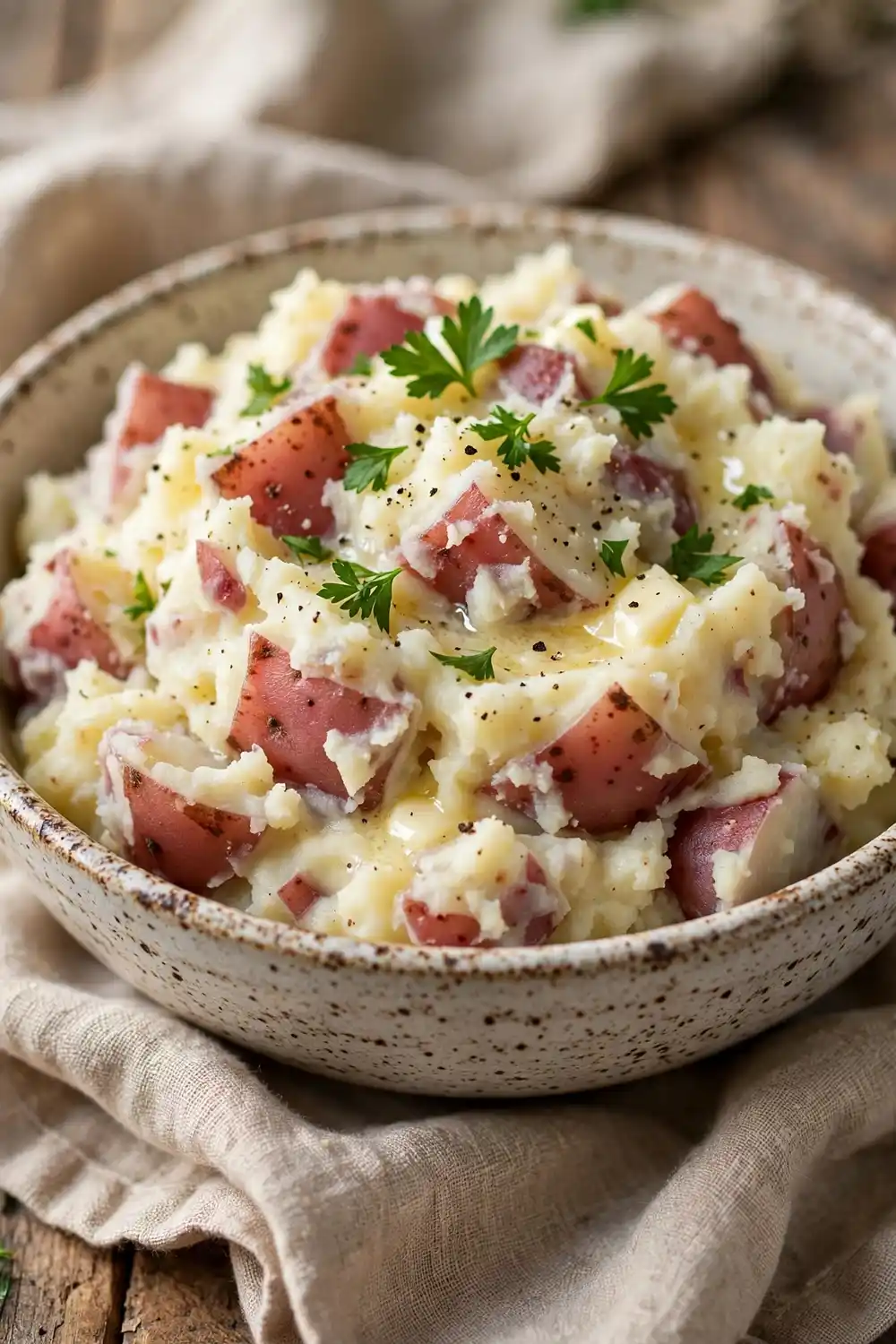 Mashed potatoes with gravy