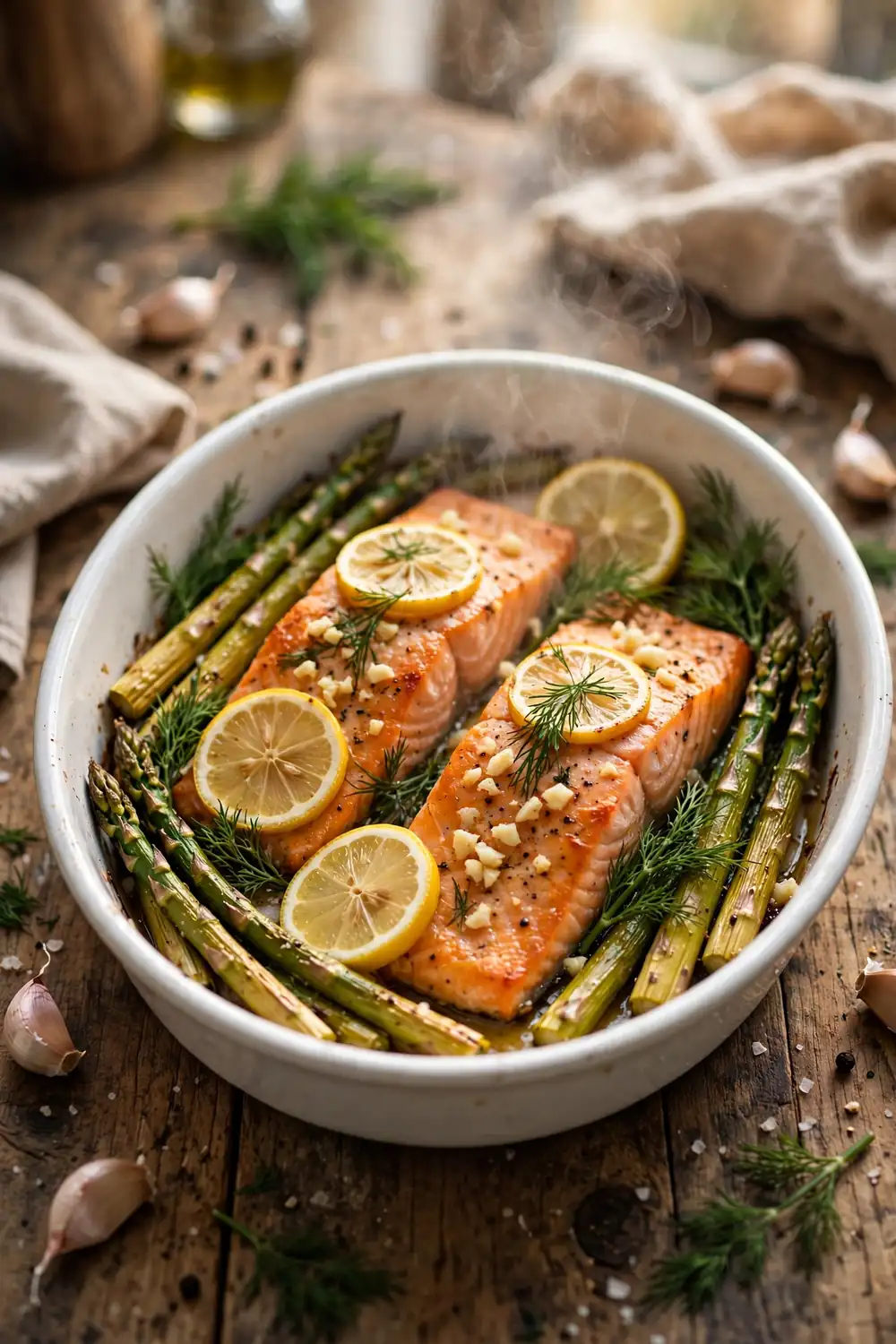23 easy meal prep dinner ideas: lemon garlic salmon