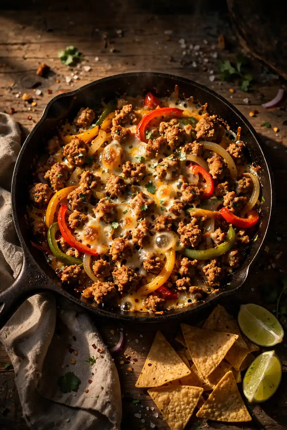 23 easy meal prep dinner ideas: turkey taco skillet