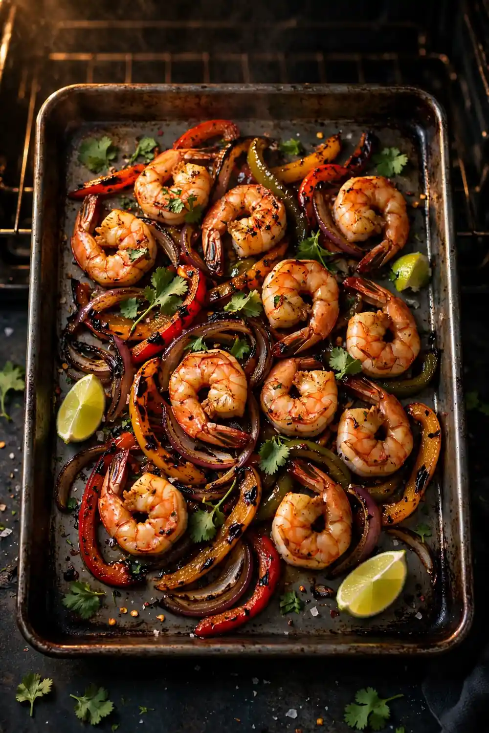 23 easy meal prep dinner ideas: shrimp fajita trays