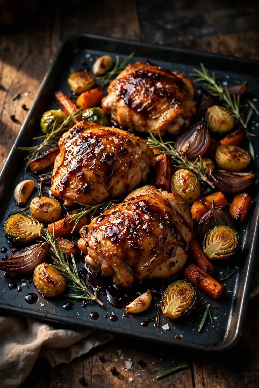 23 easy meal prep dinner ideas: balsamic chicken thighs