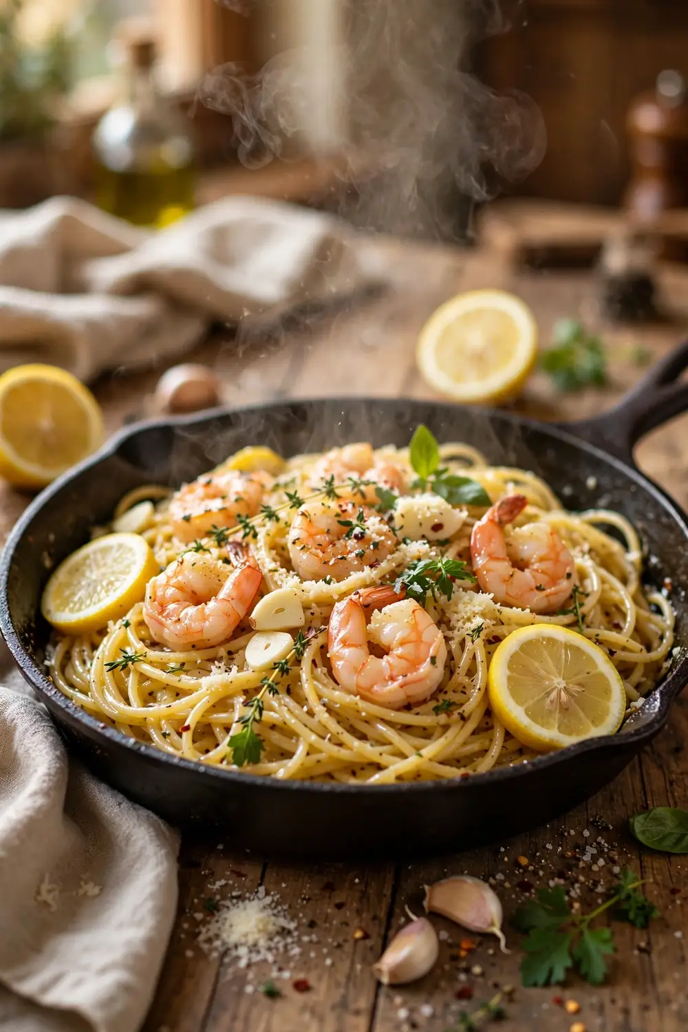 23 easy meal prep dinner ideas: zesty shrimp pasta