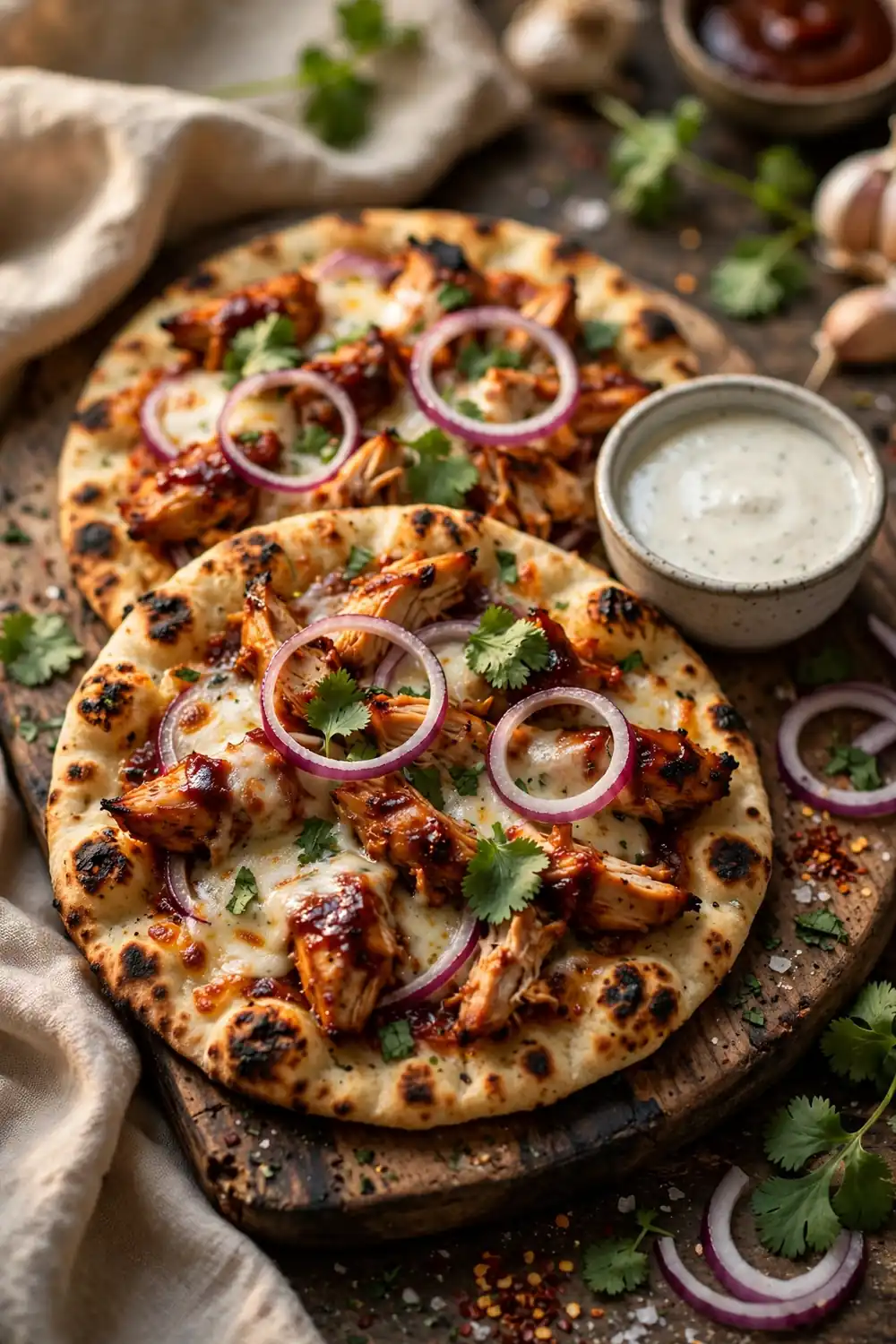 23 easy meal prep dinner ideas: bbq chicken flatbreads