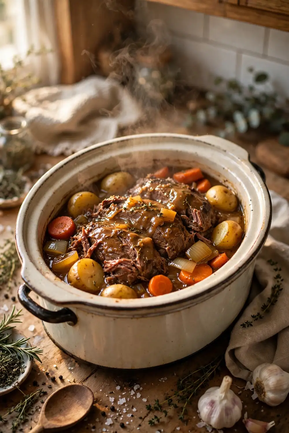 23 easy meal prep dinner ideas: slow cooker pot roast