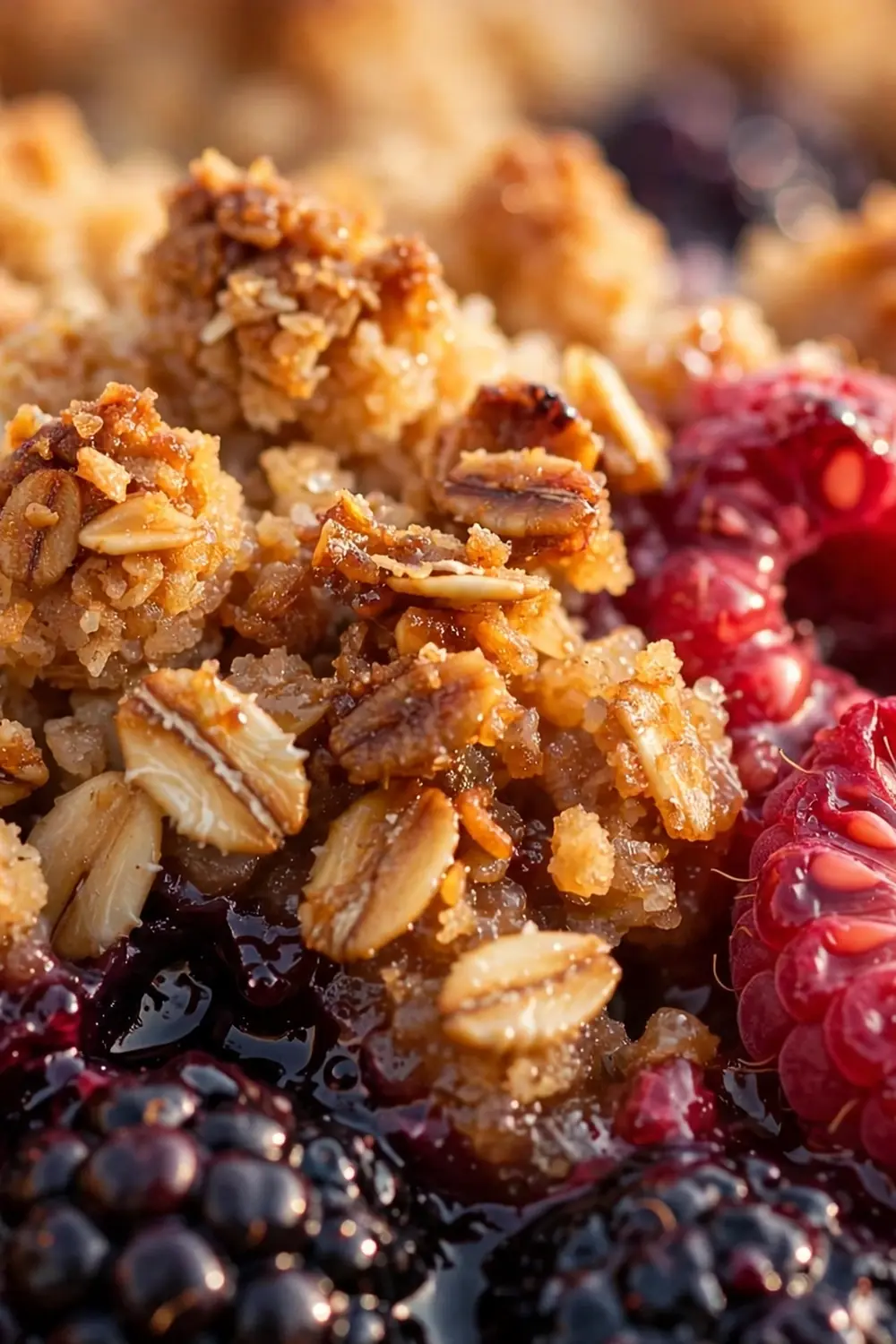 Mixed berry oat crumble