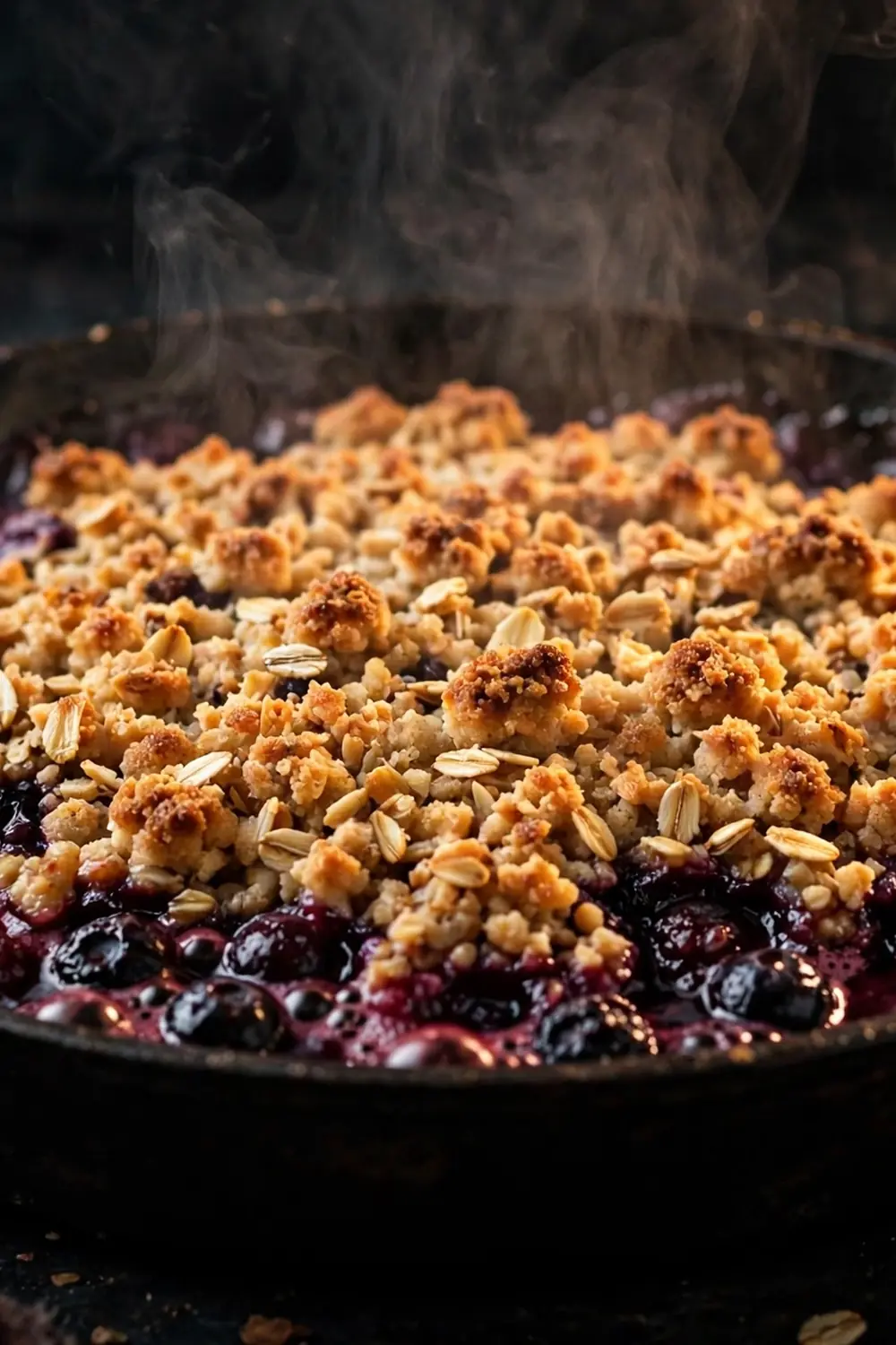 Mixed berry oat crumble