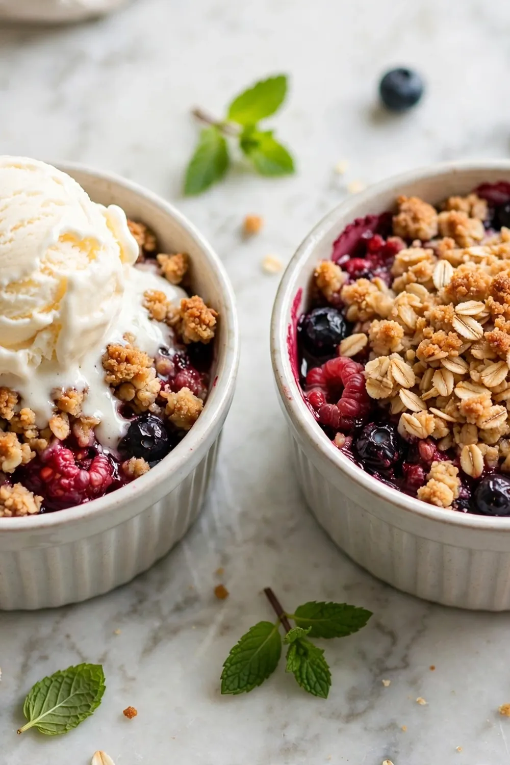 Mixed berry oat crumble