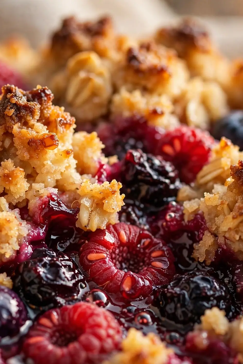 Mixed berry oat crumble