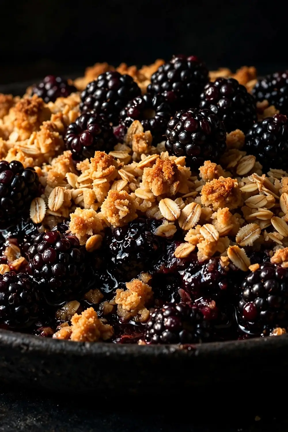 Mixed berry oat crumble