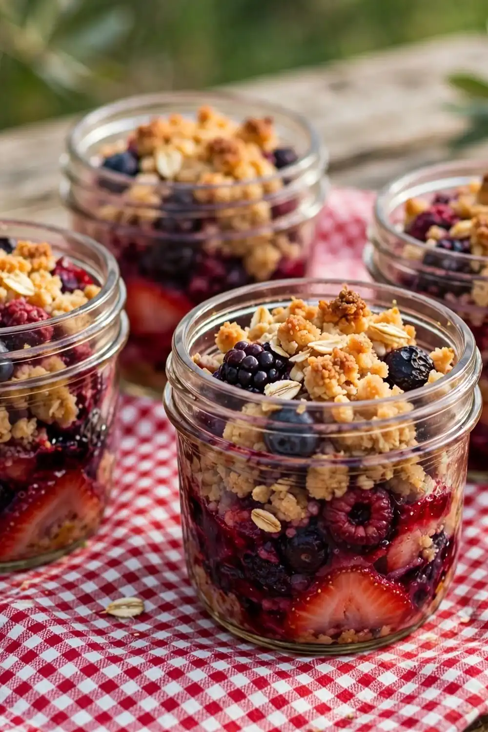 Mixed berry oat crumble