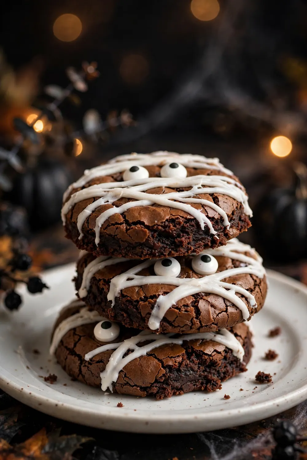 Halloween mummy brownie cookies 02