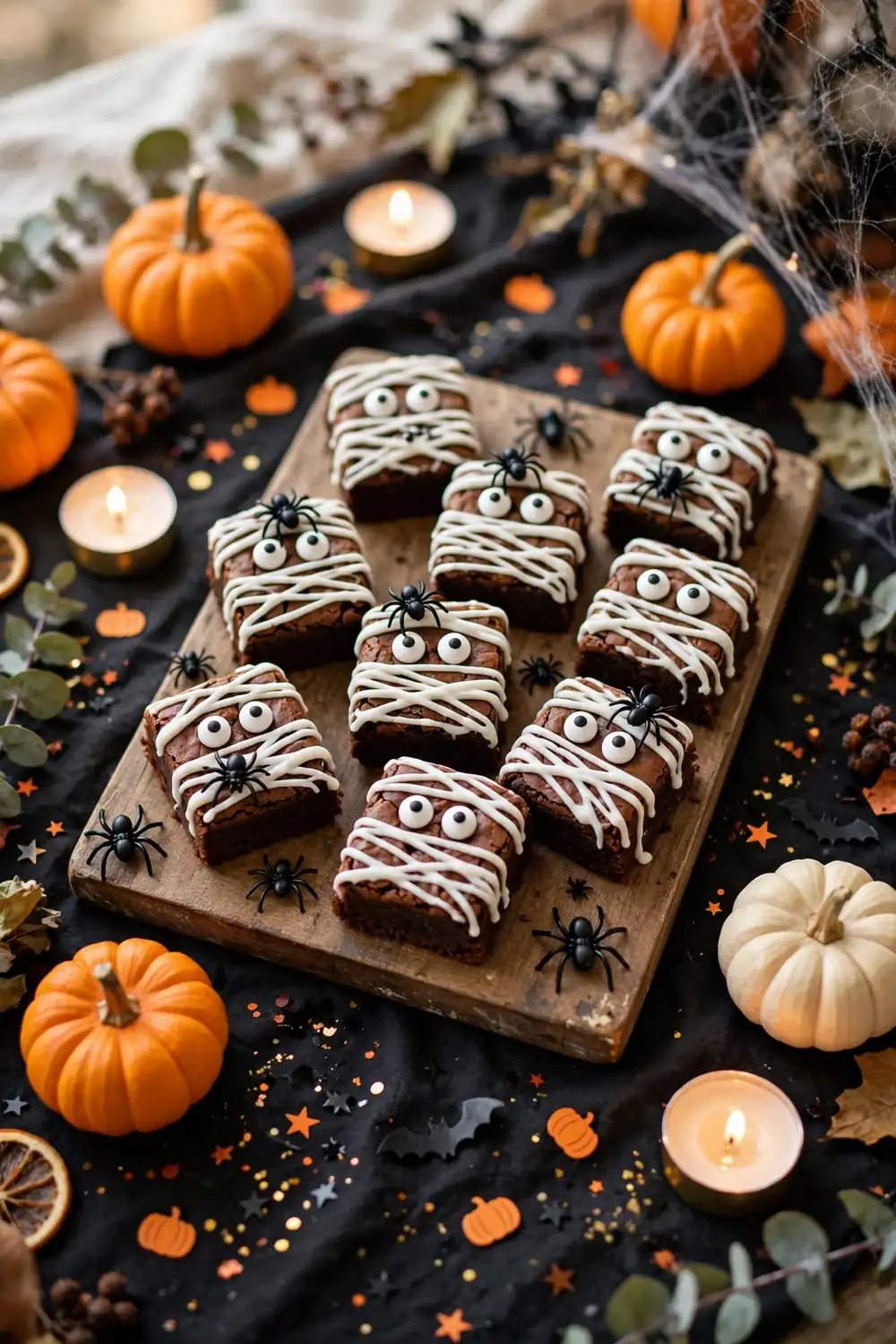 Halloween mummy brownie cookies 04