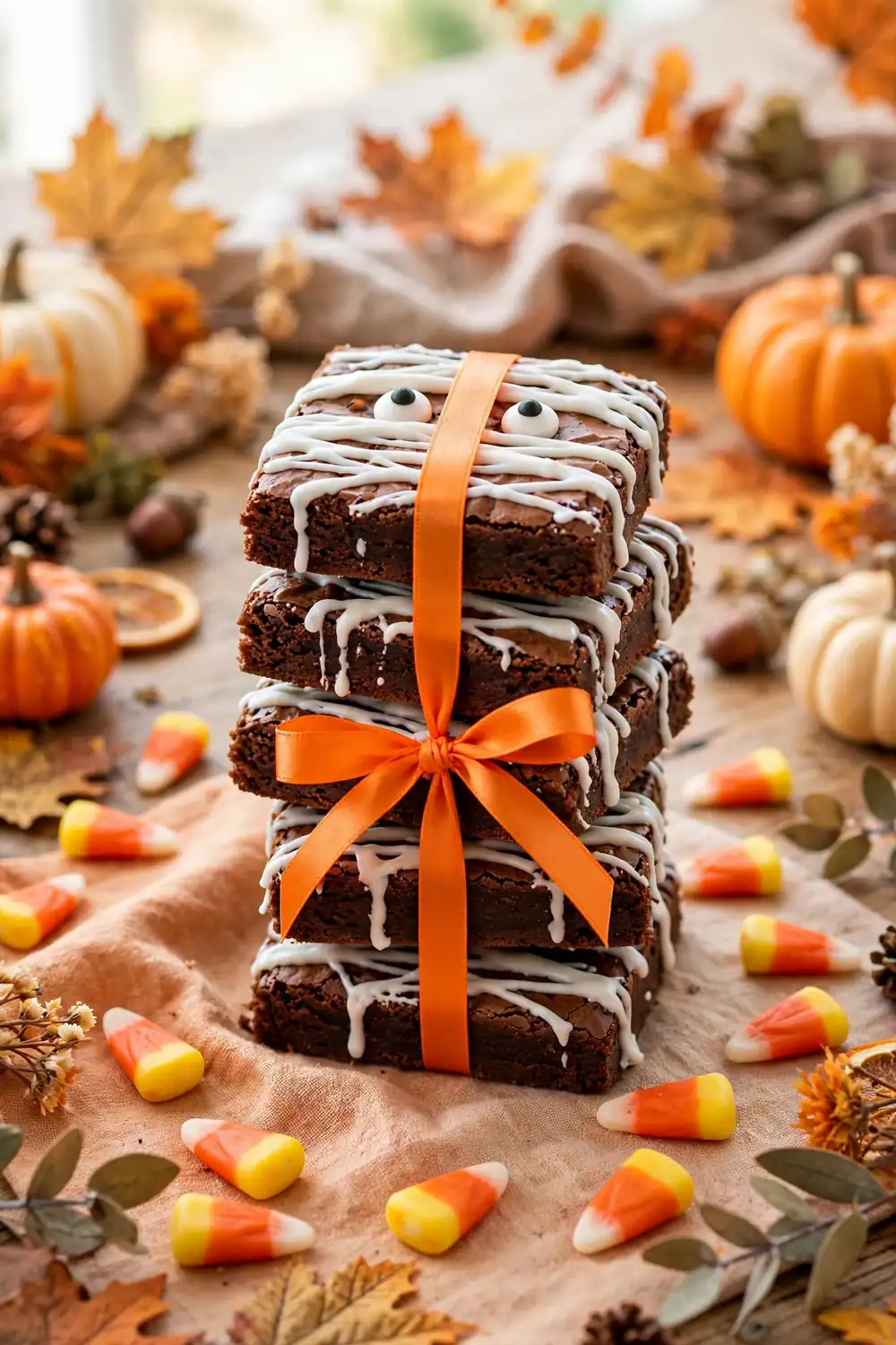 Halloween mummy brownie cookies 08
