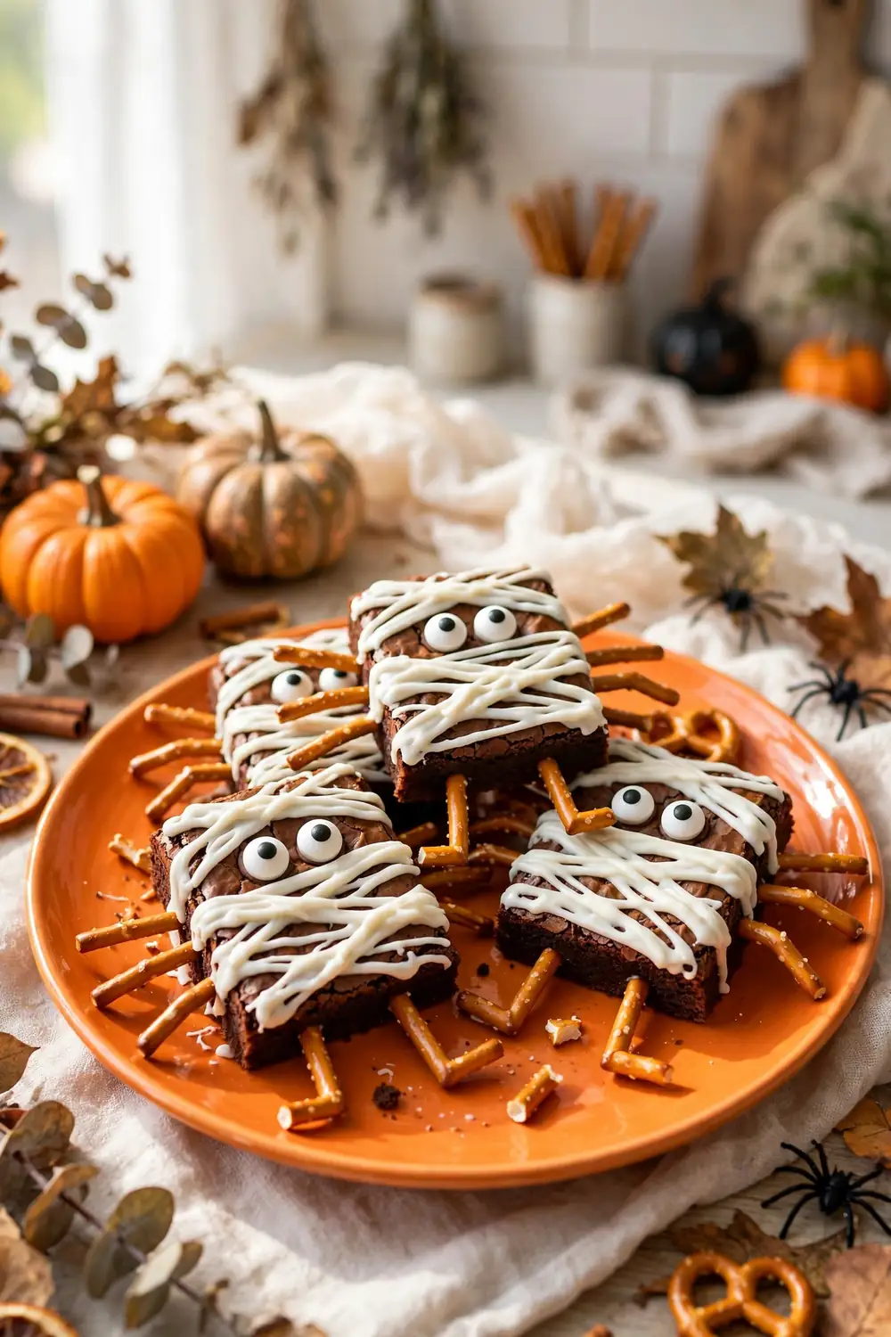 Halloween mummy brownie cookies 13