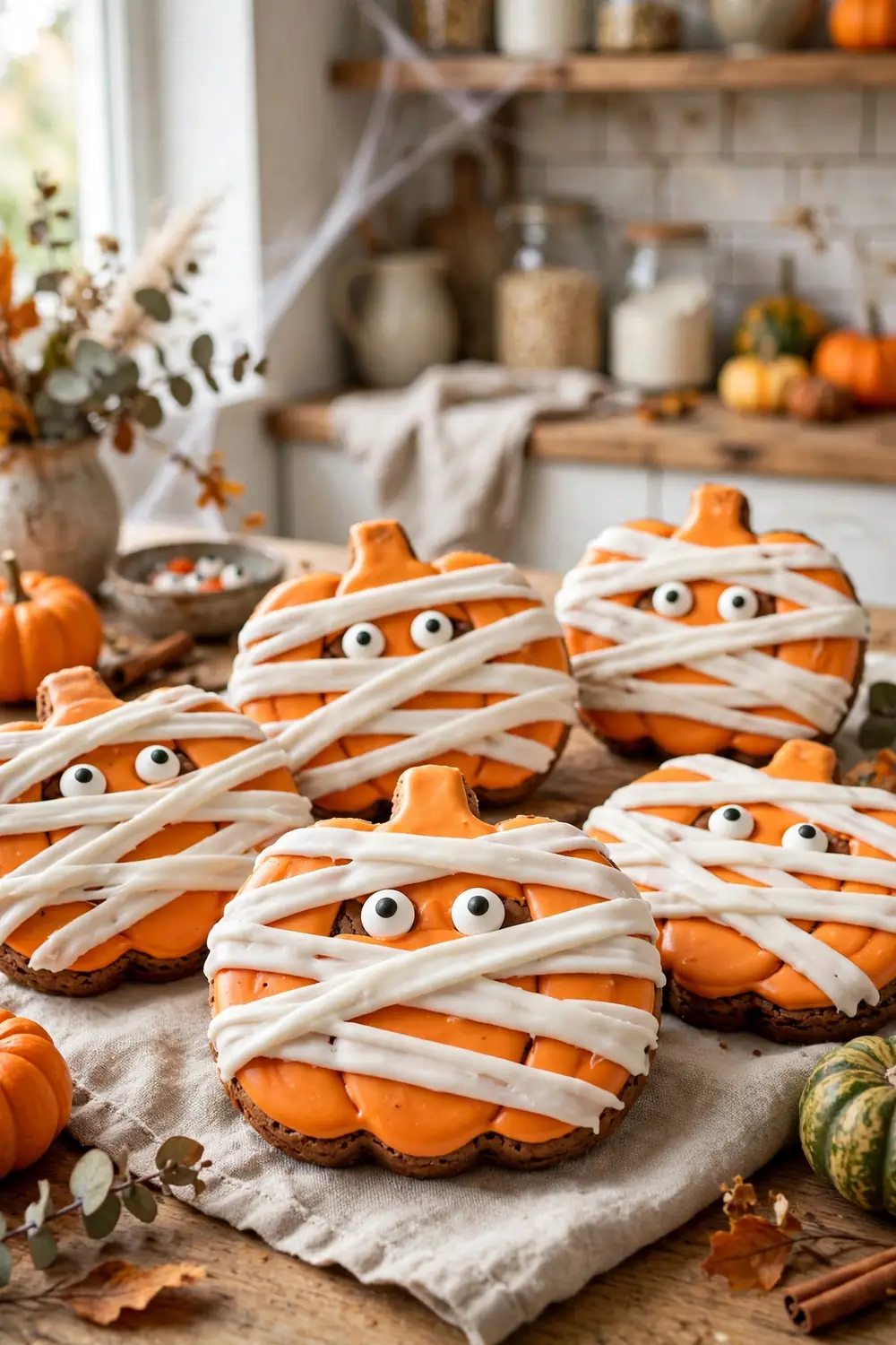 Halloween mummy brownie cookies 15