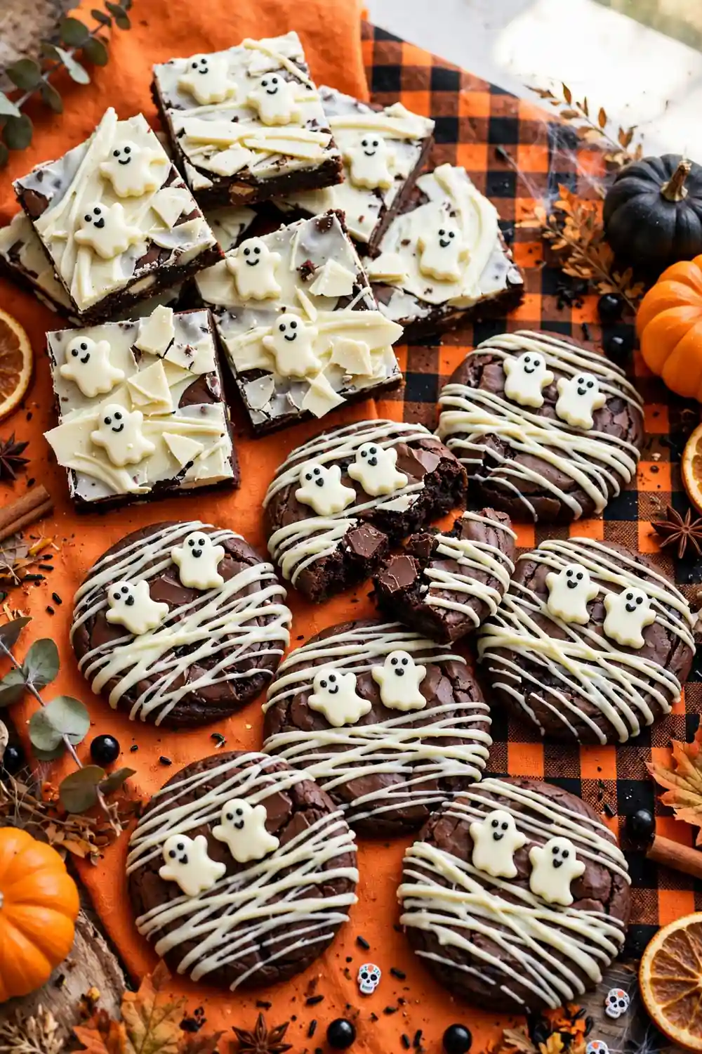 Halloween mummy brownie cookies 21