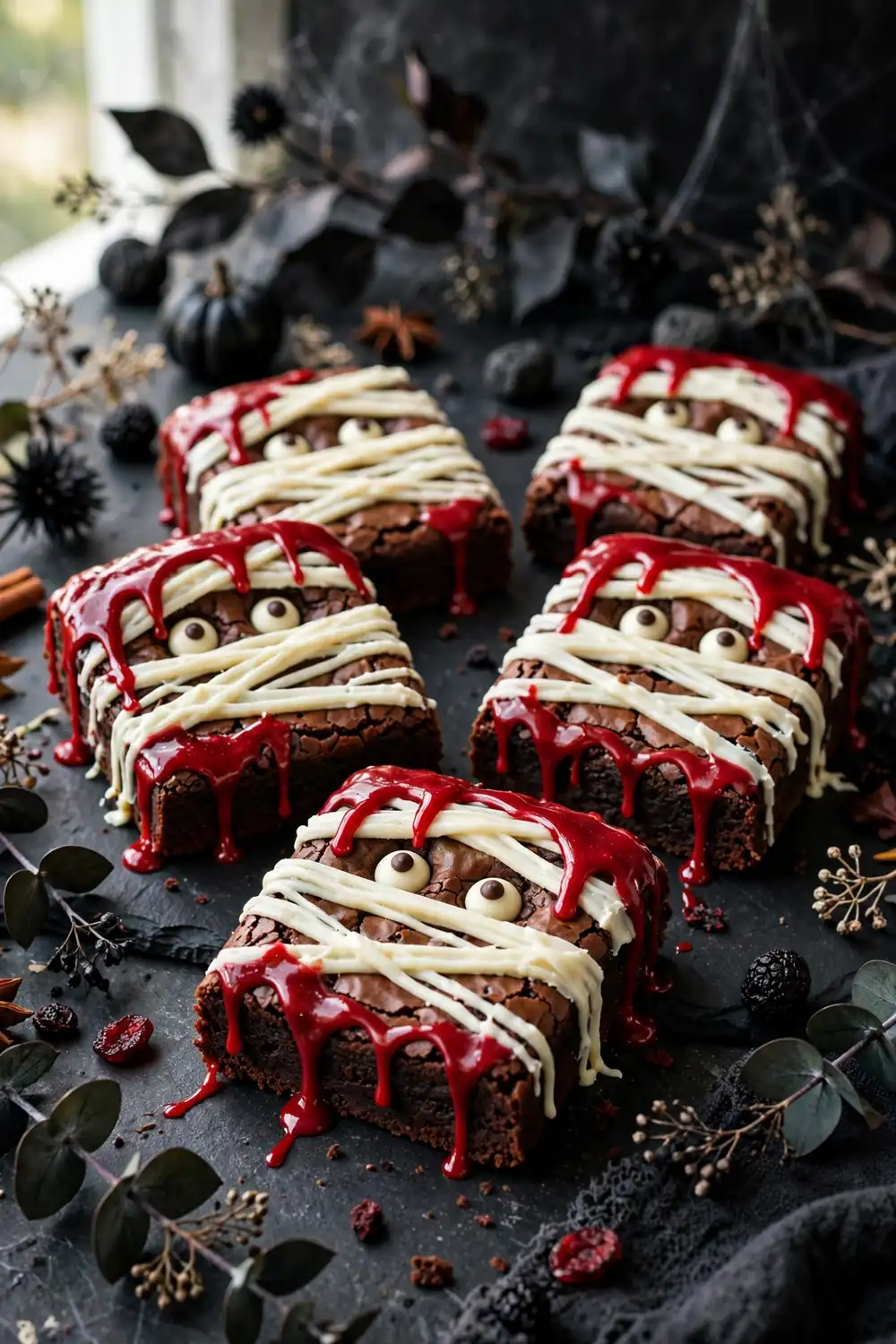 Halloween mummy brownie cookies 23