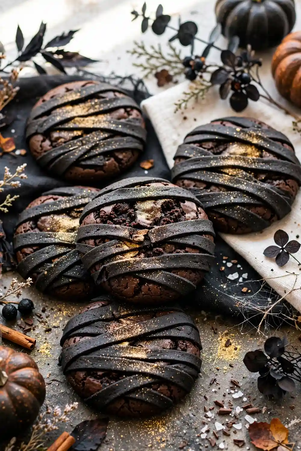 Halloween mummy brownie cookies 24