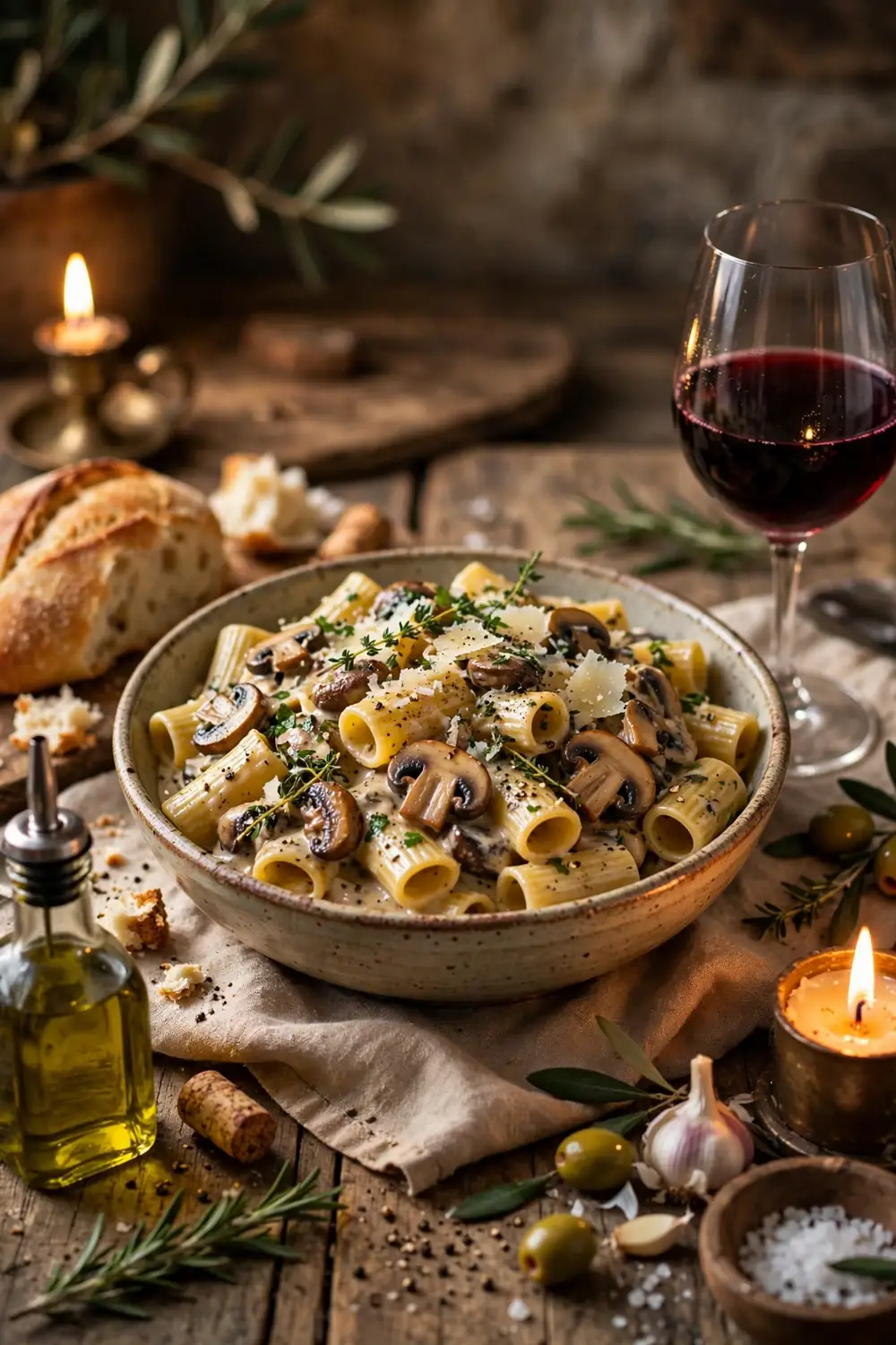 Mushroom rigatoni