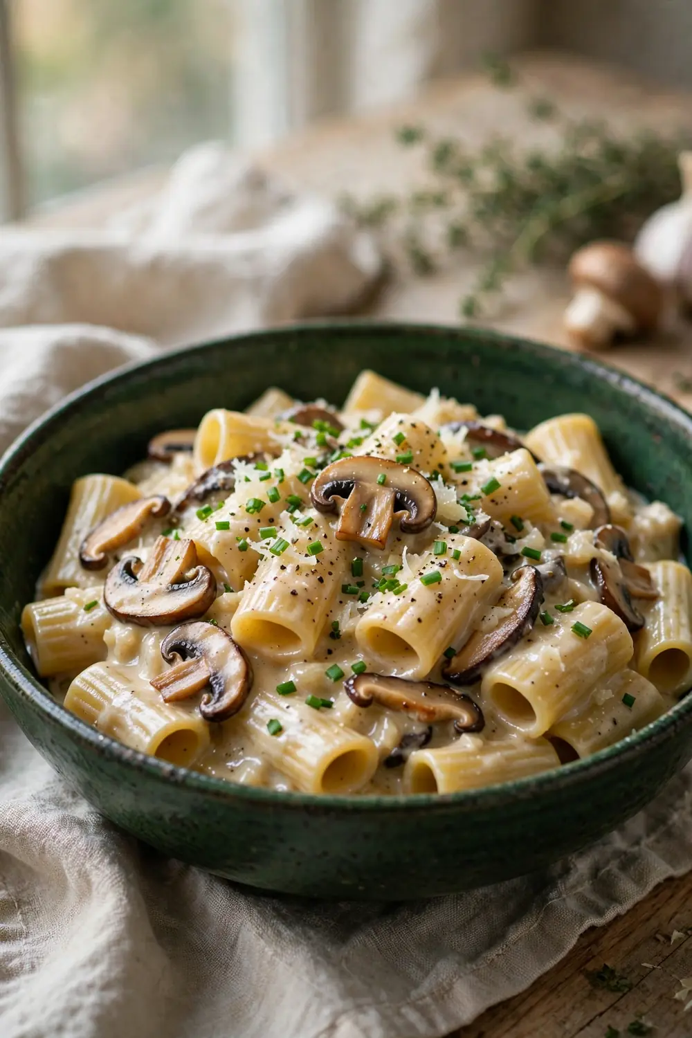 Mushroom rigatoni
