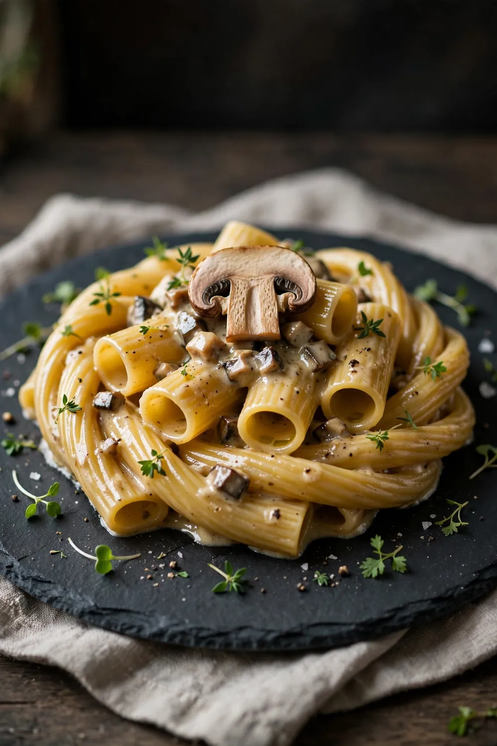 Mushroom rigatoni
