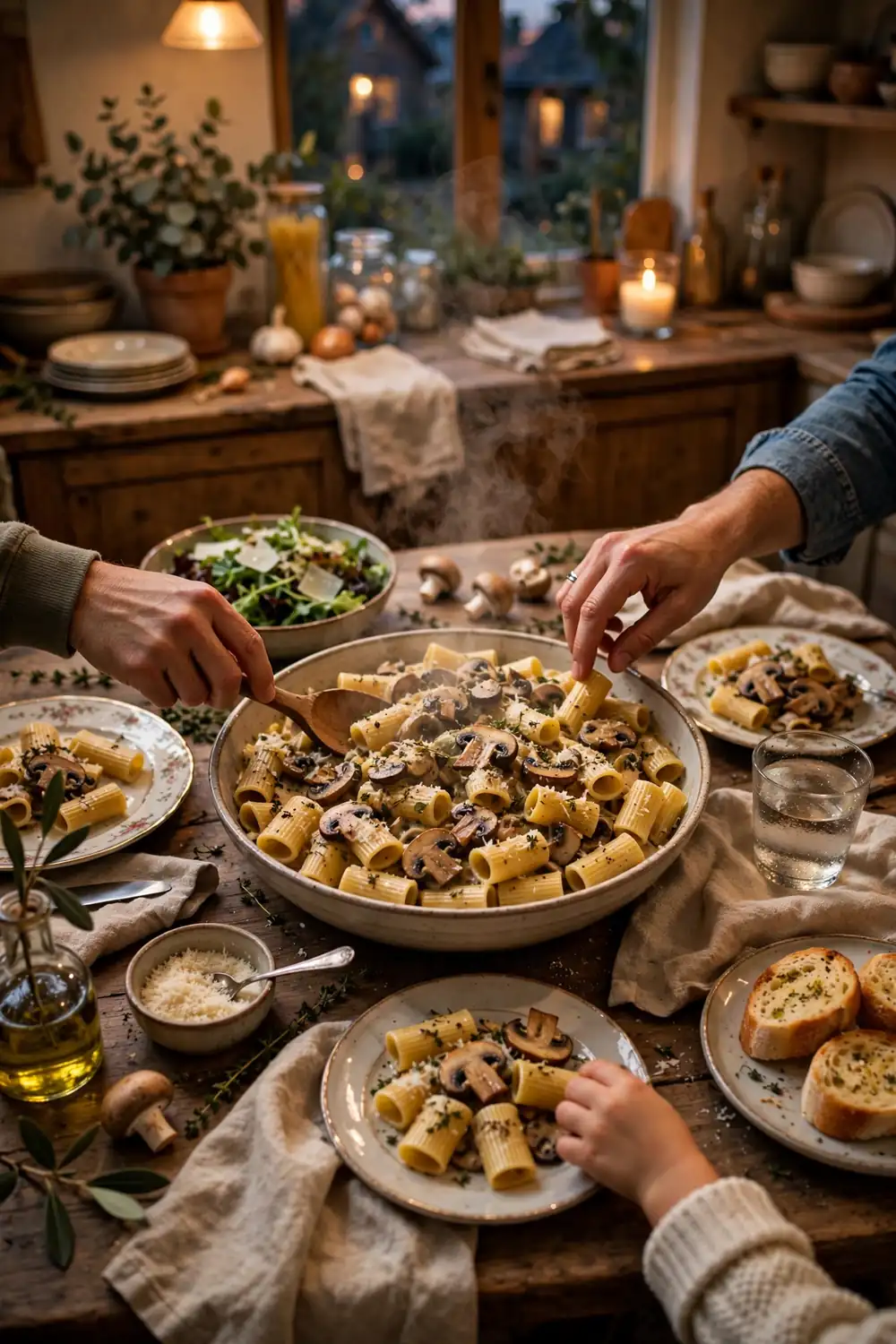 Mushroom rigatoni
