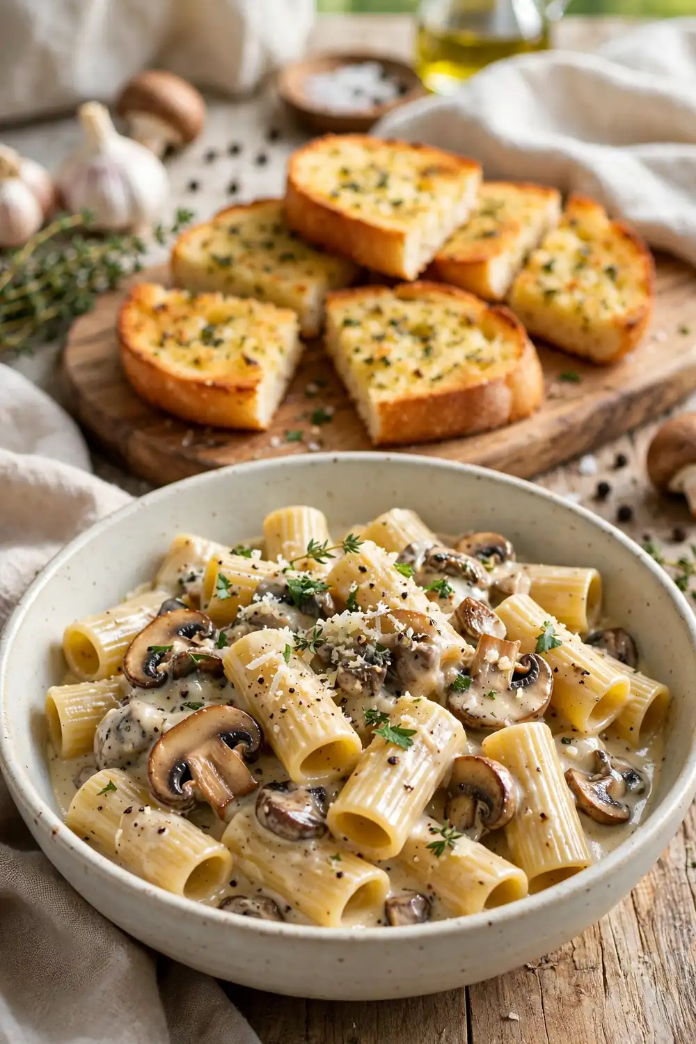 Mushroom rigatoni