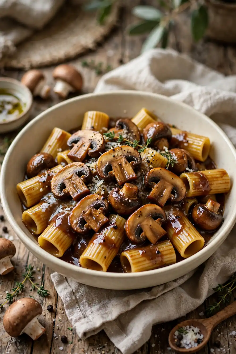 Mushroom rigatoni