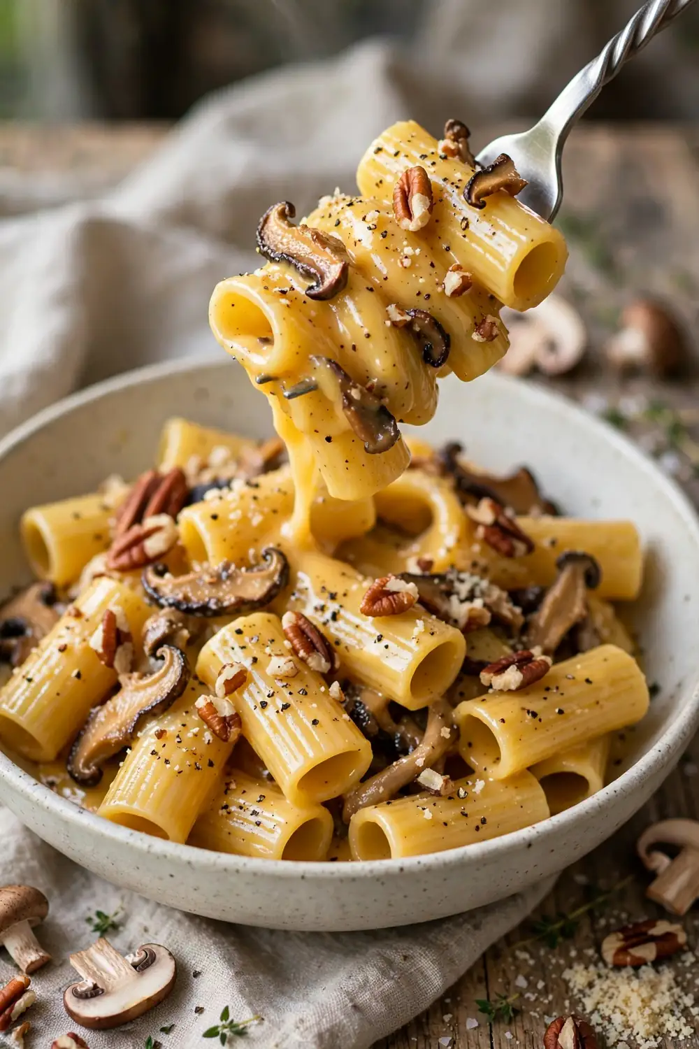 Mushroom rigatoni