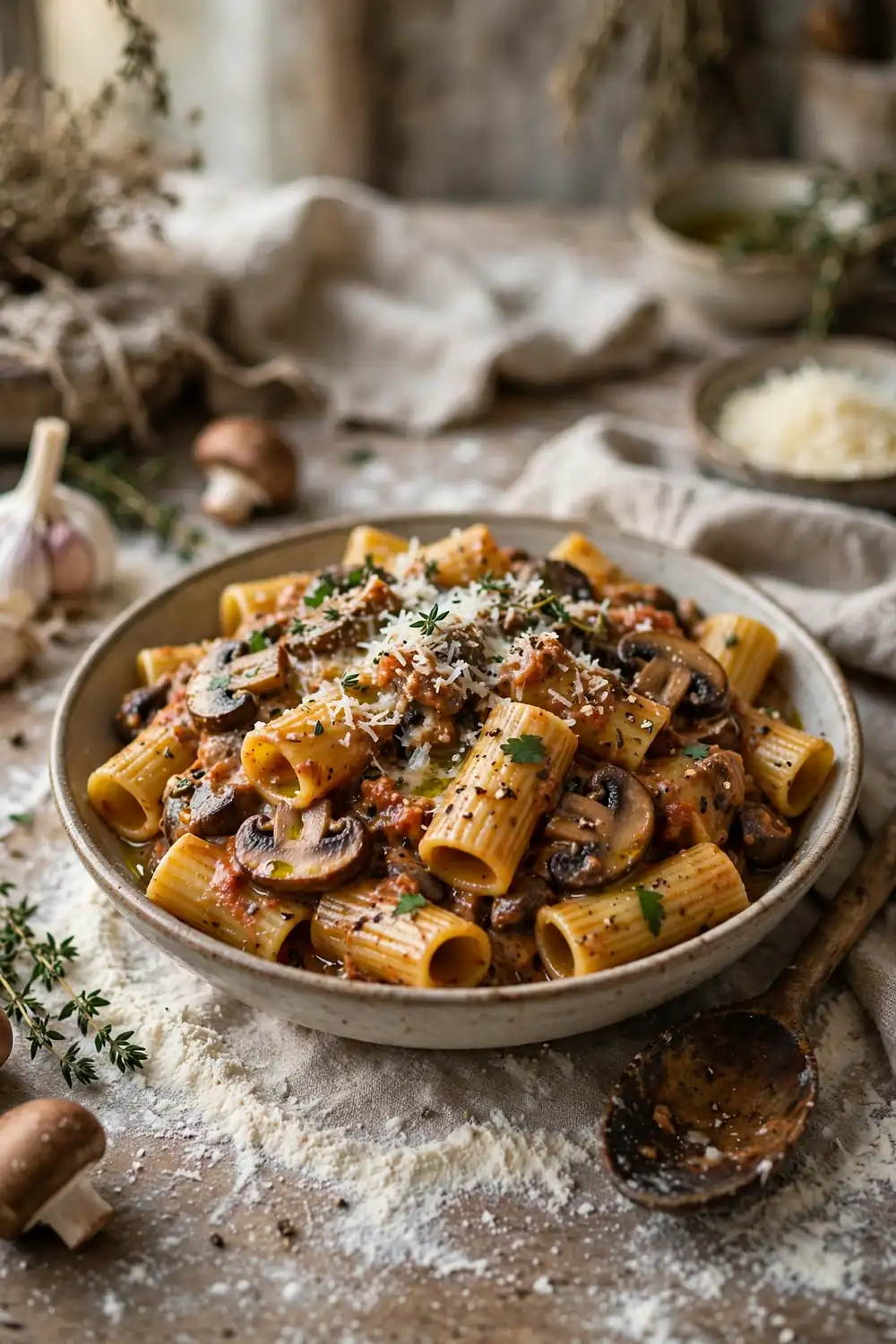 Mushroom rigatoni