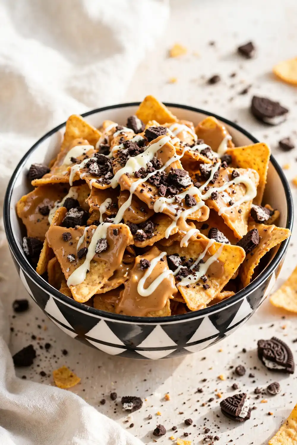 Cookies and cream peanut butter chip snack mix