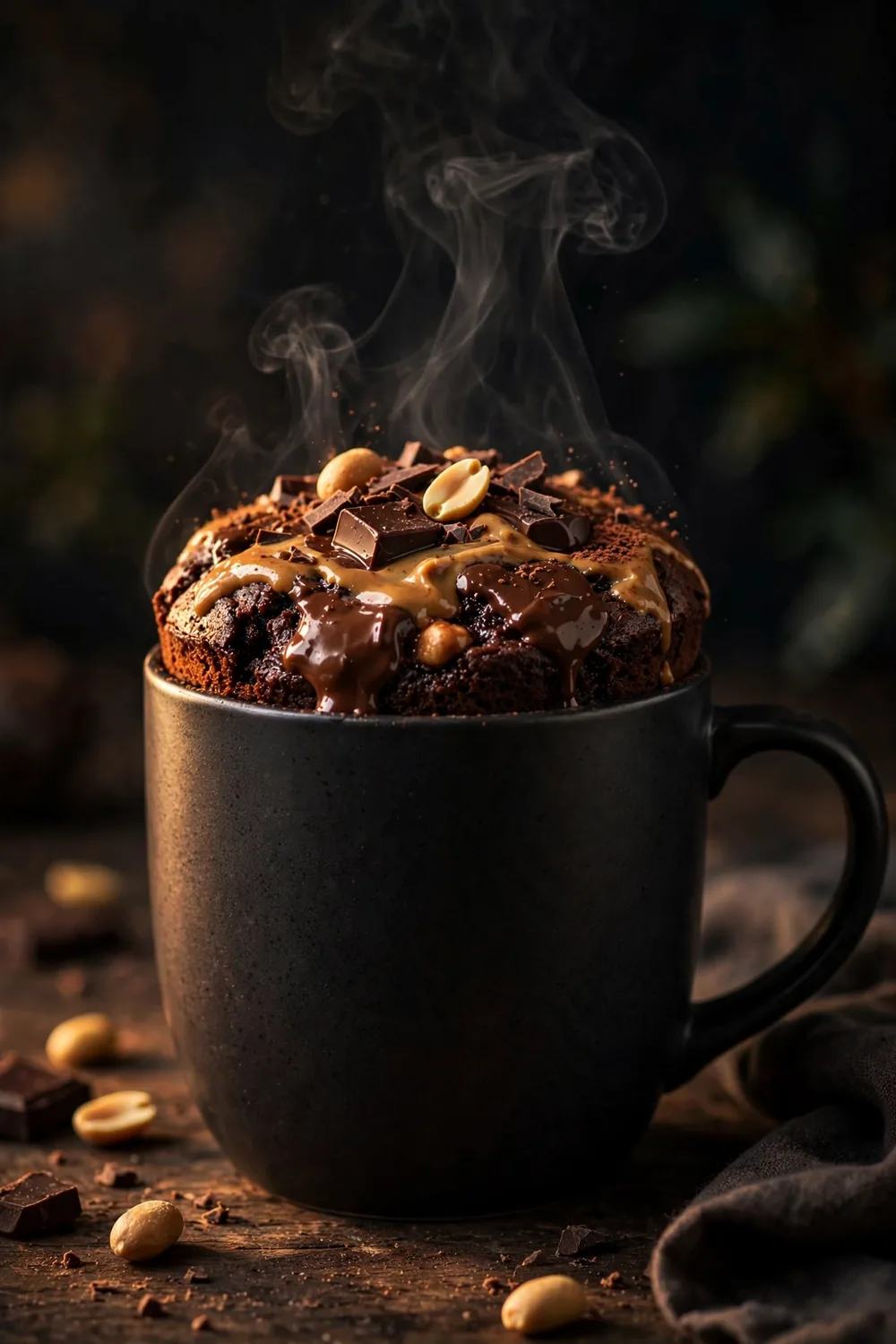 Peanut butter chocolate chip mug cake