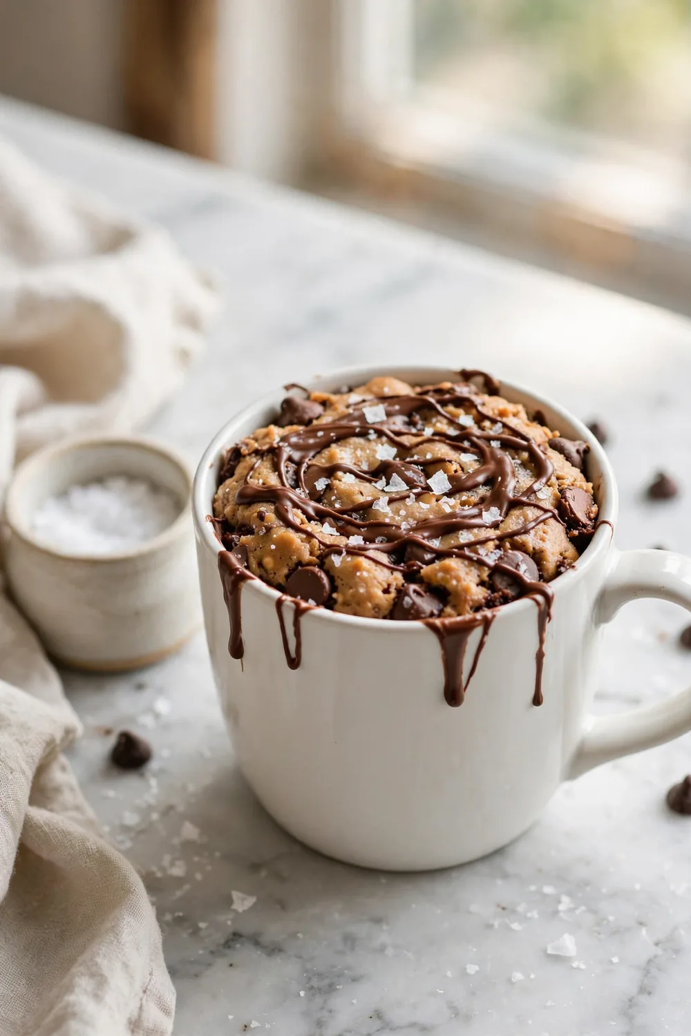 Peanut butter chocolate chip mug cake