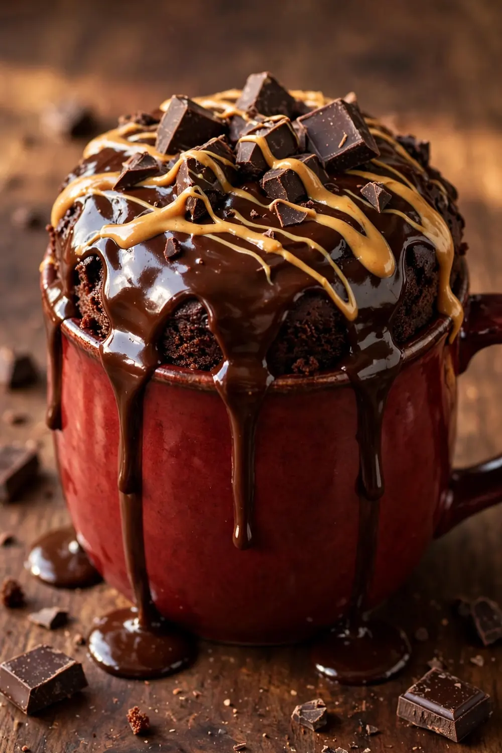 Peanut butter chocolate chip mug cake