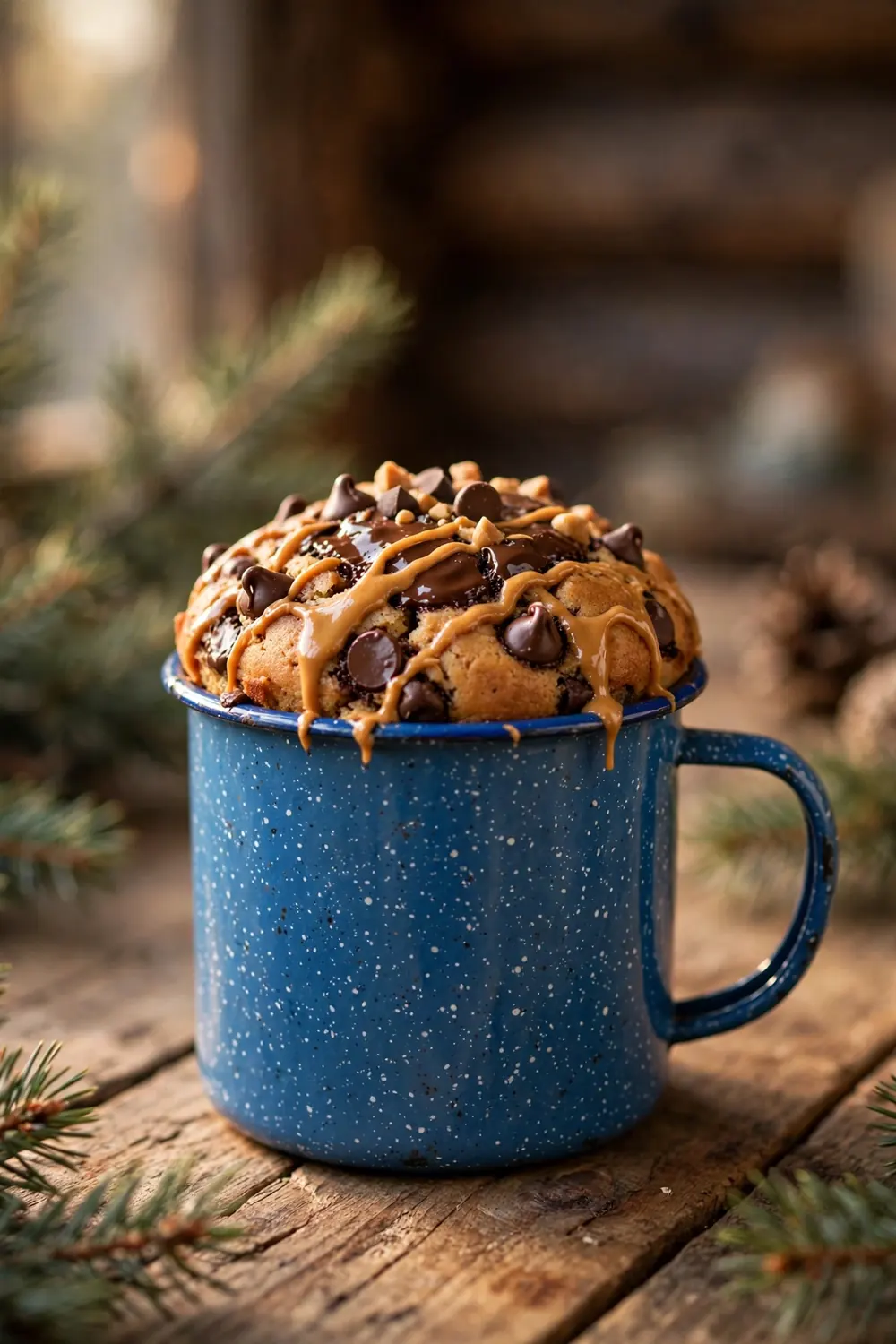 Peanut butter chocolate chip mug cake