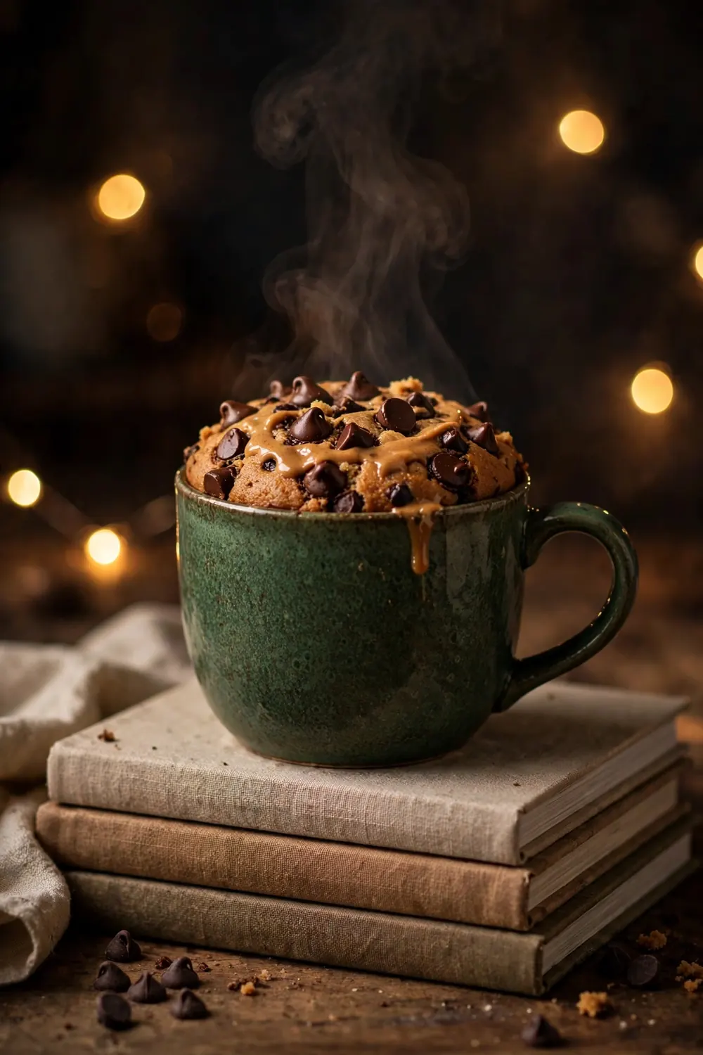Peanut butter chocolate chip mug cake