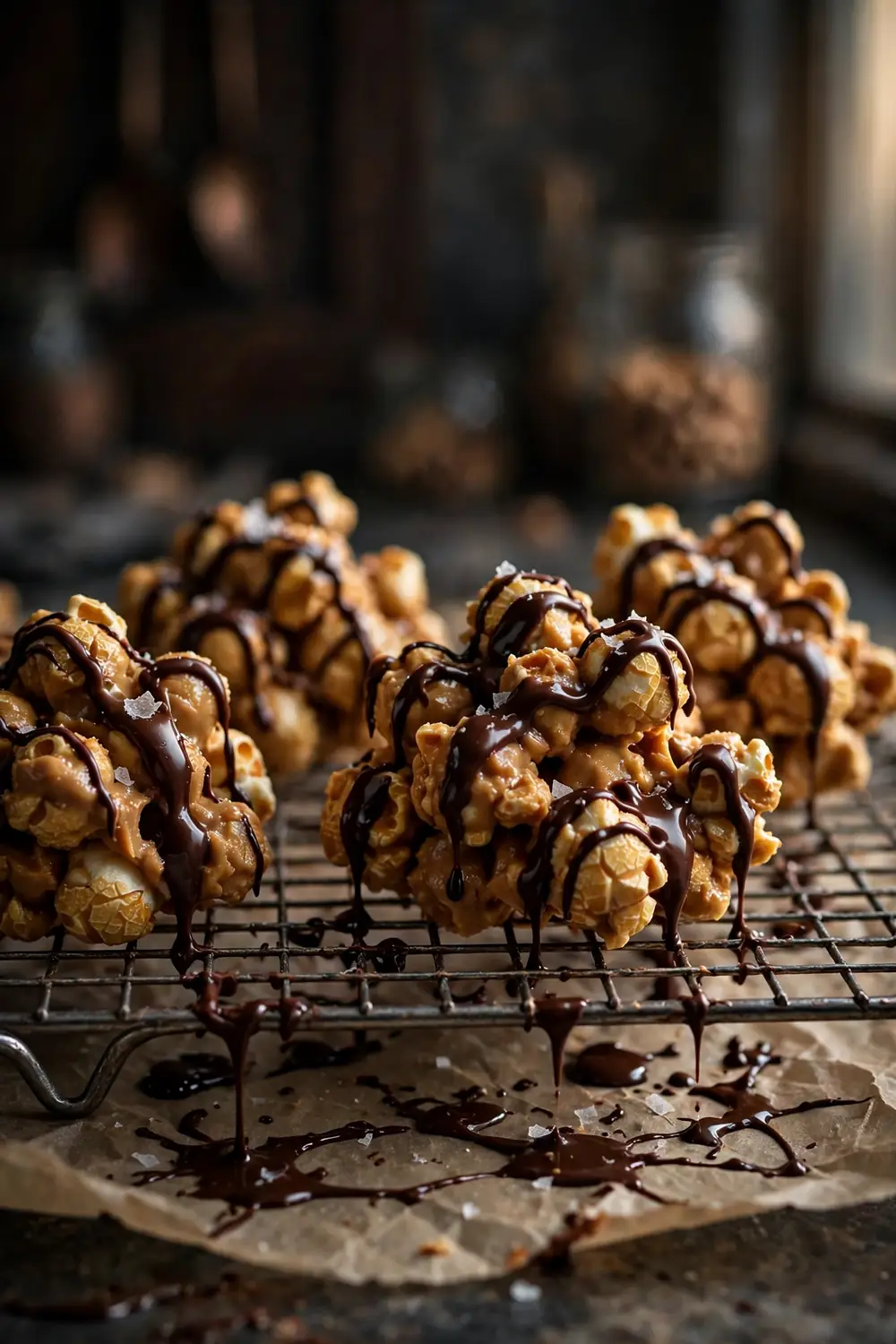 peanut butter popcorn balls 02