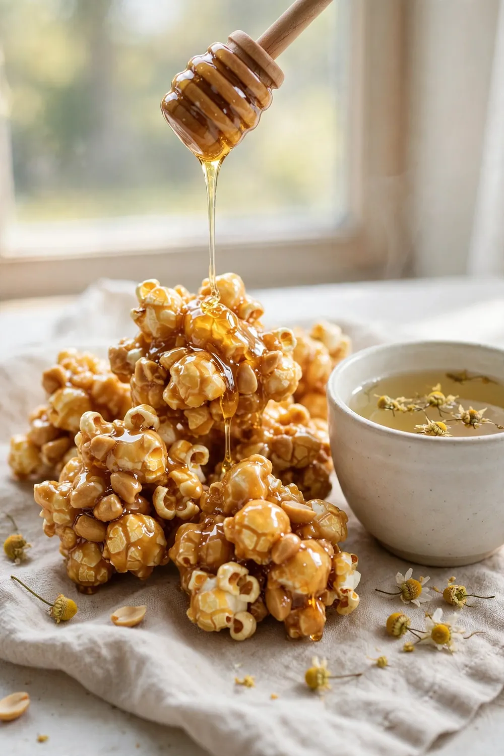 peanut butter popcorn balls 16