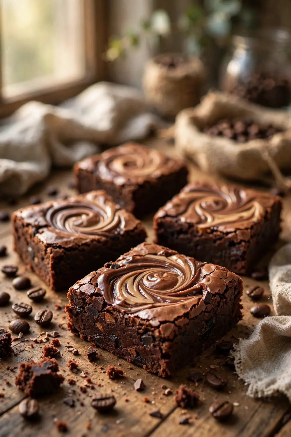 Peanut butter swirl brownies