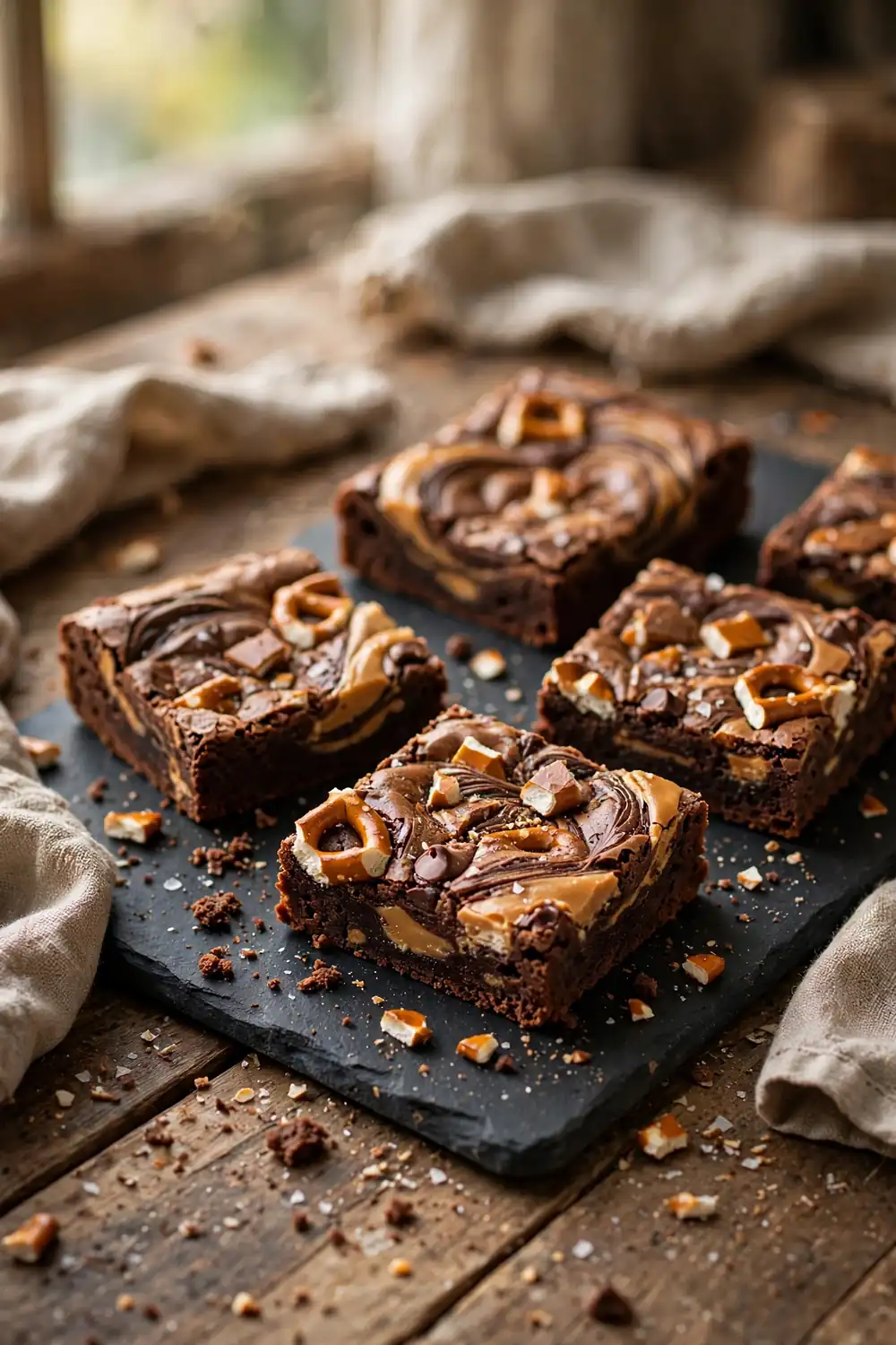 Peanut butter swirl brownies