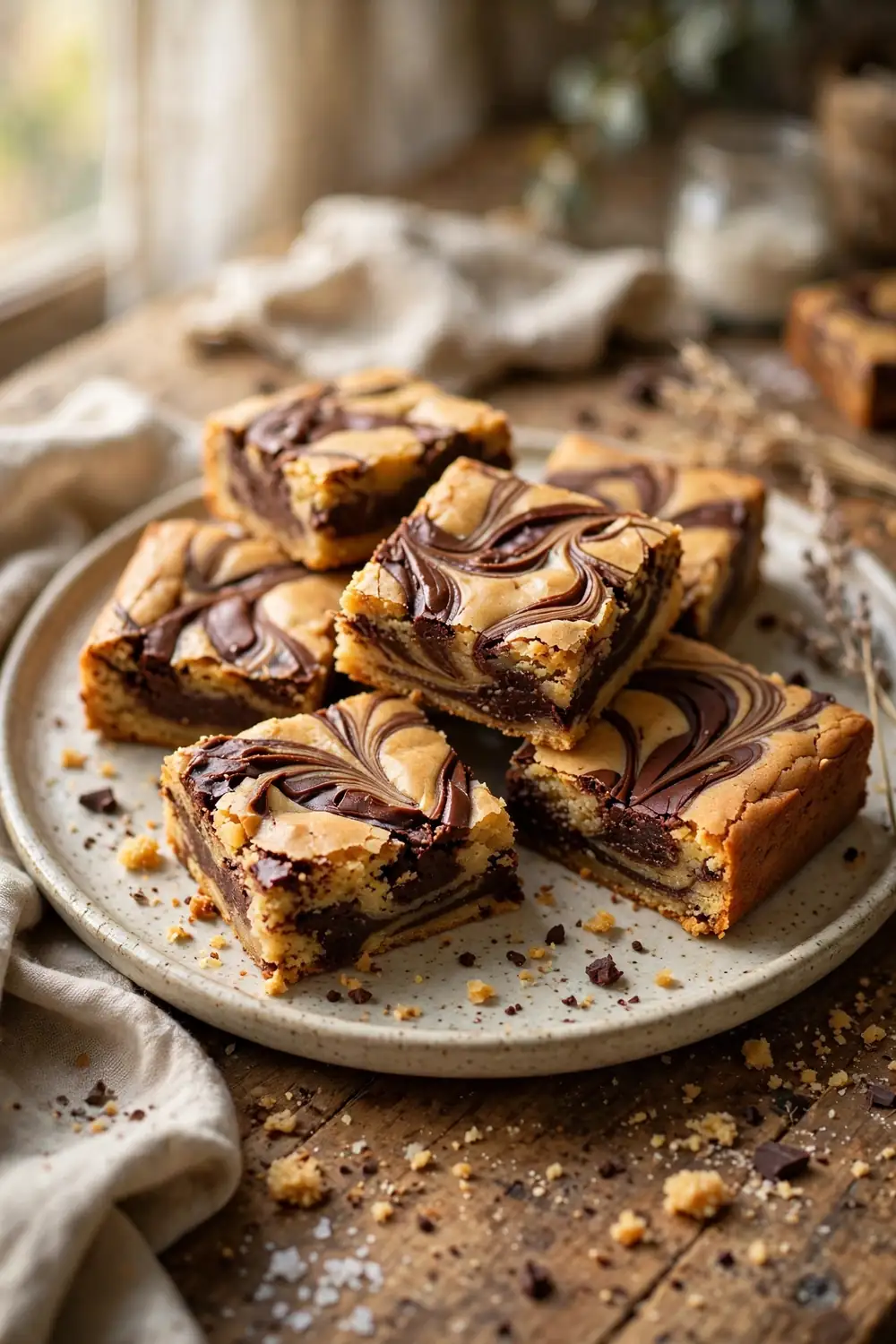 Peanut butter swirl brownies
