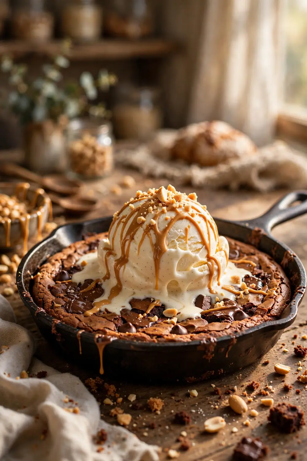 Peanut butter swirl brownies