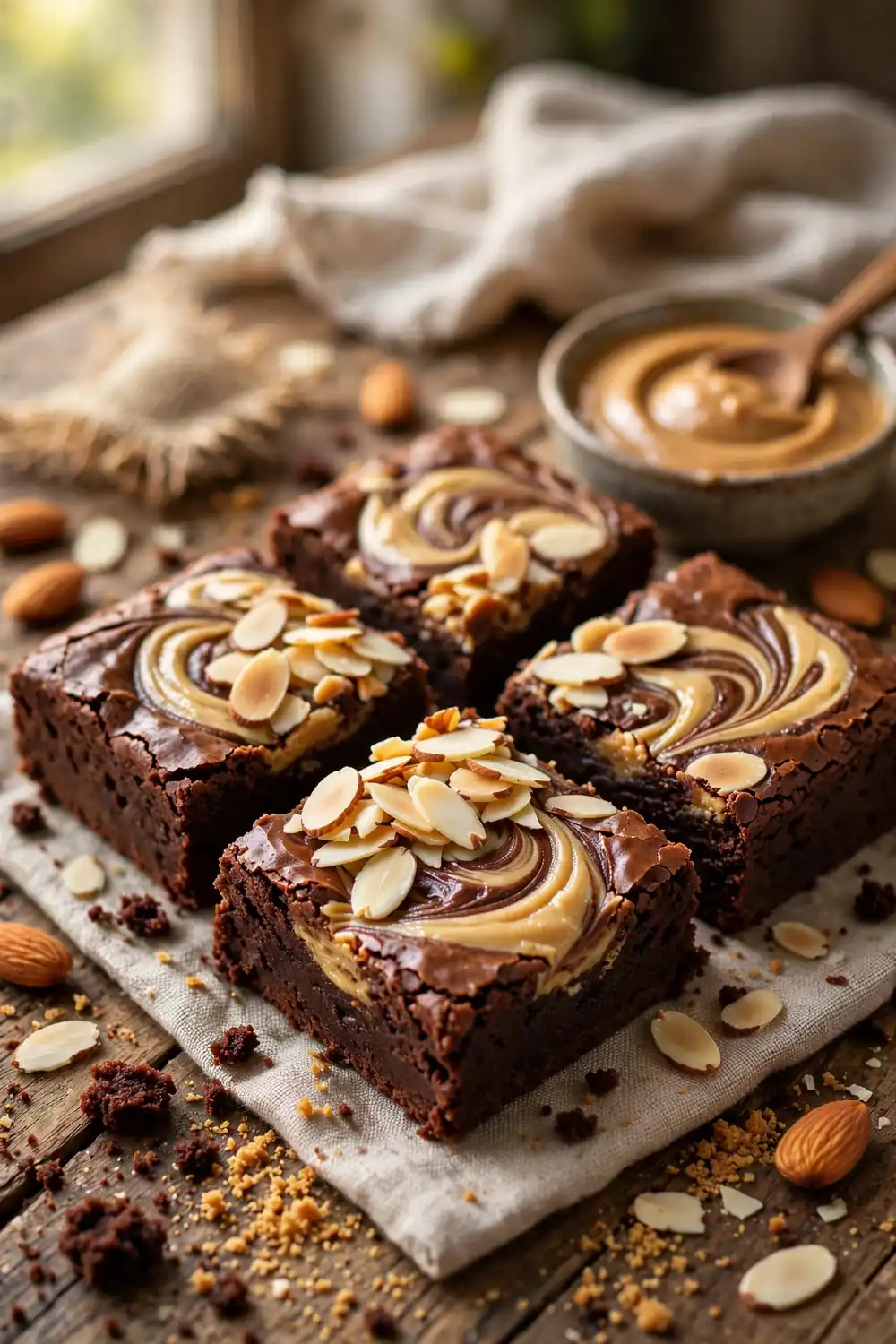 Peanut butter swirl brownies