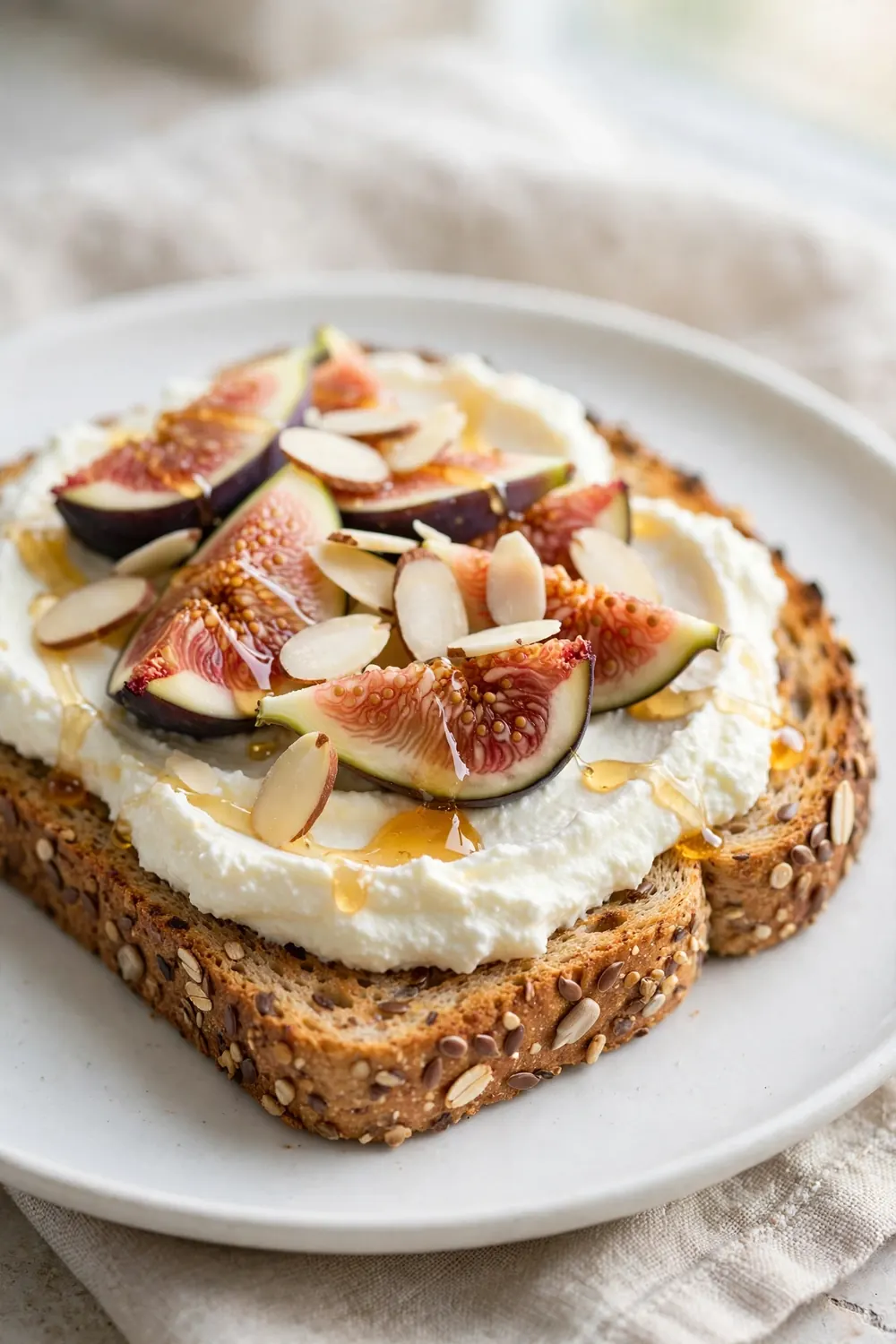 protein breakfasts: Ricotta Almond Toast